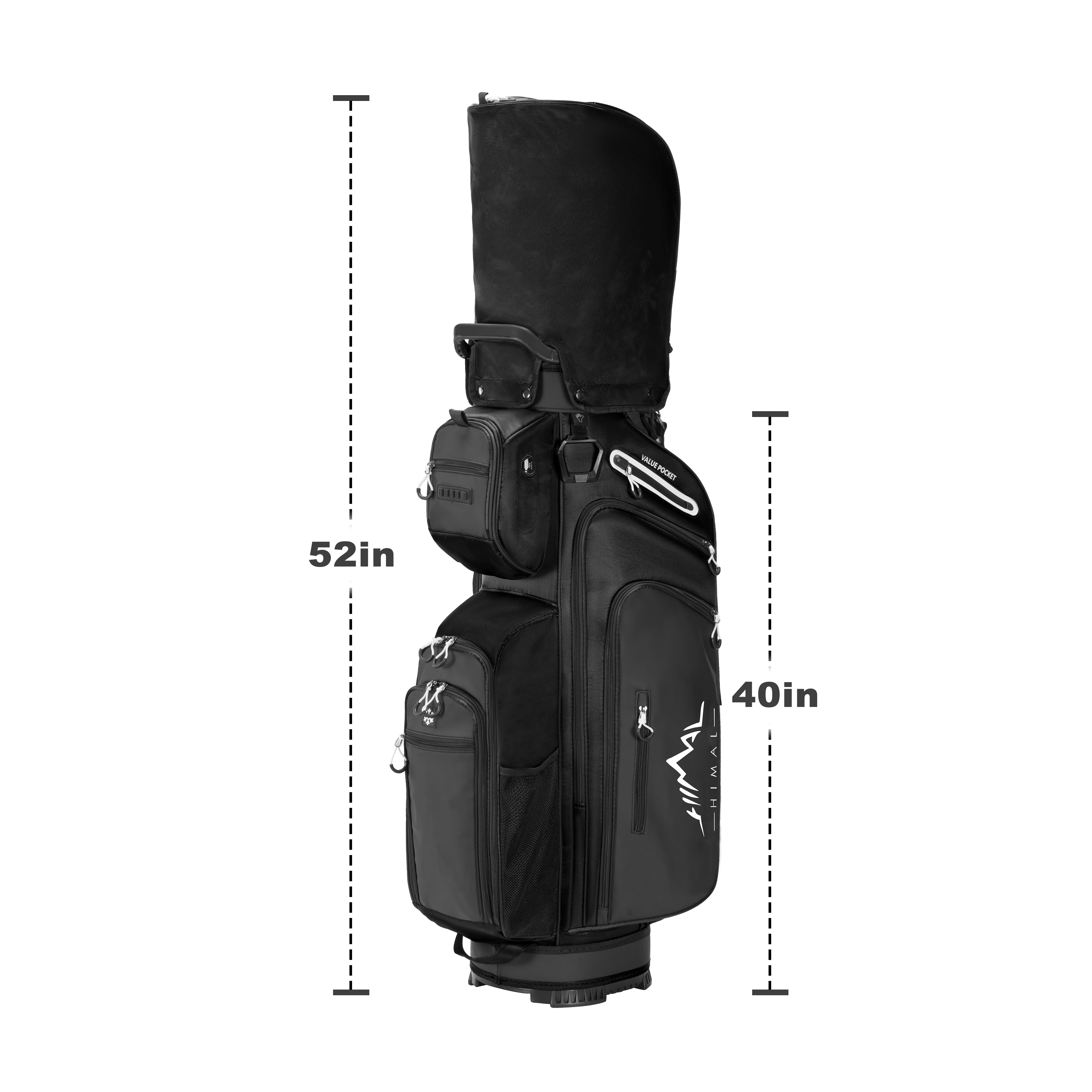 uniHimal T-LOCK 14-Way Full-Length Divider Golf Cart Bag-Black
