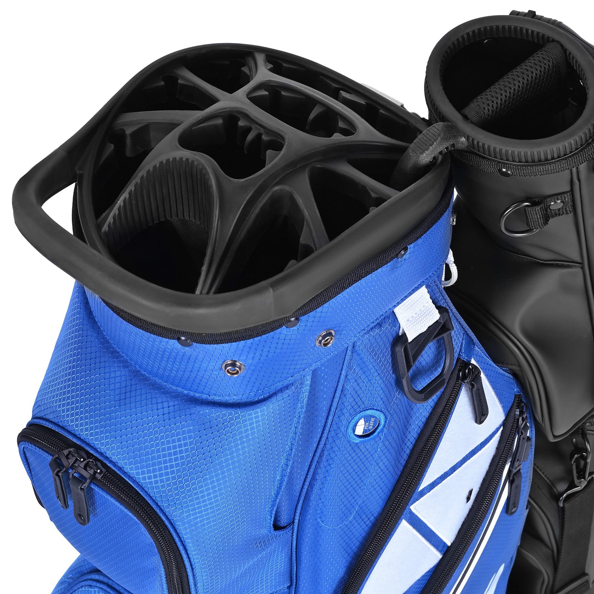 Quiet and Anti-collision 15 Way Golf Cart Bag-Blue