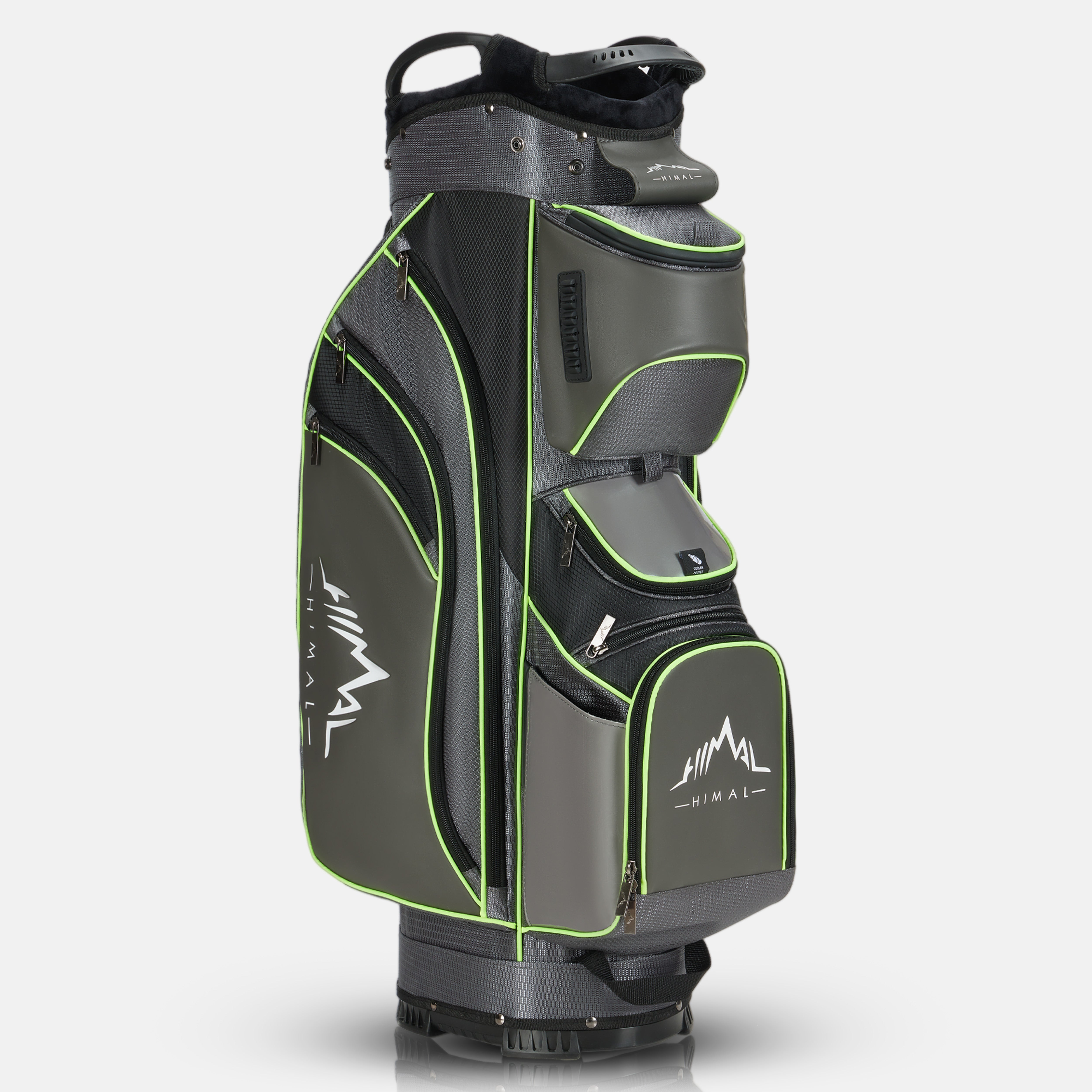 14-Way Golf Cart Bag with Full Length Divider-Grey