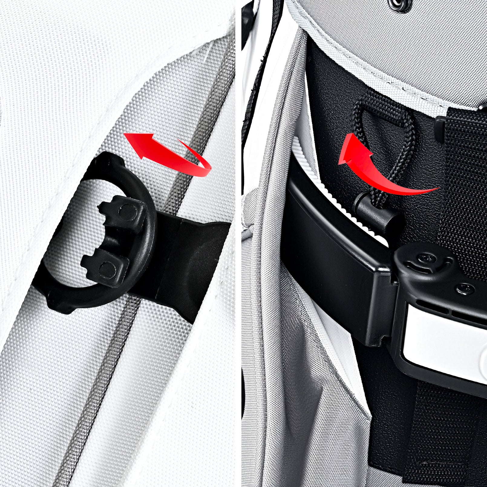 uniHimal Silence 003 Quiet Soundless 14-Way Golf Cart Bag Fits Oversized Grips Gray / White