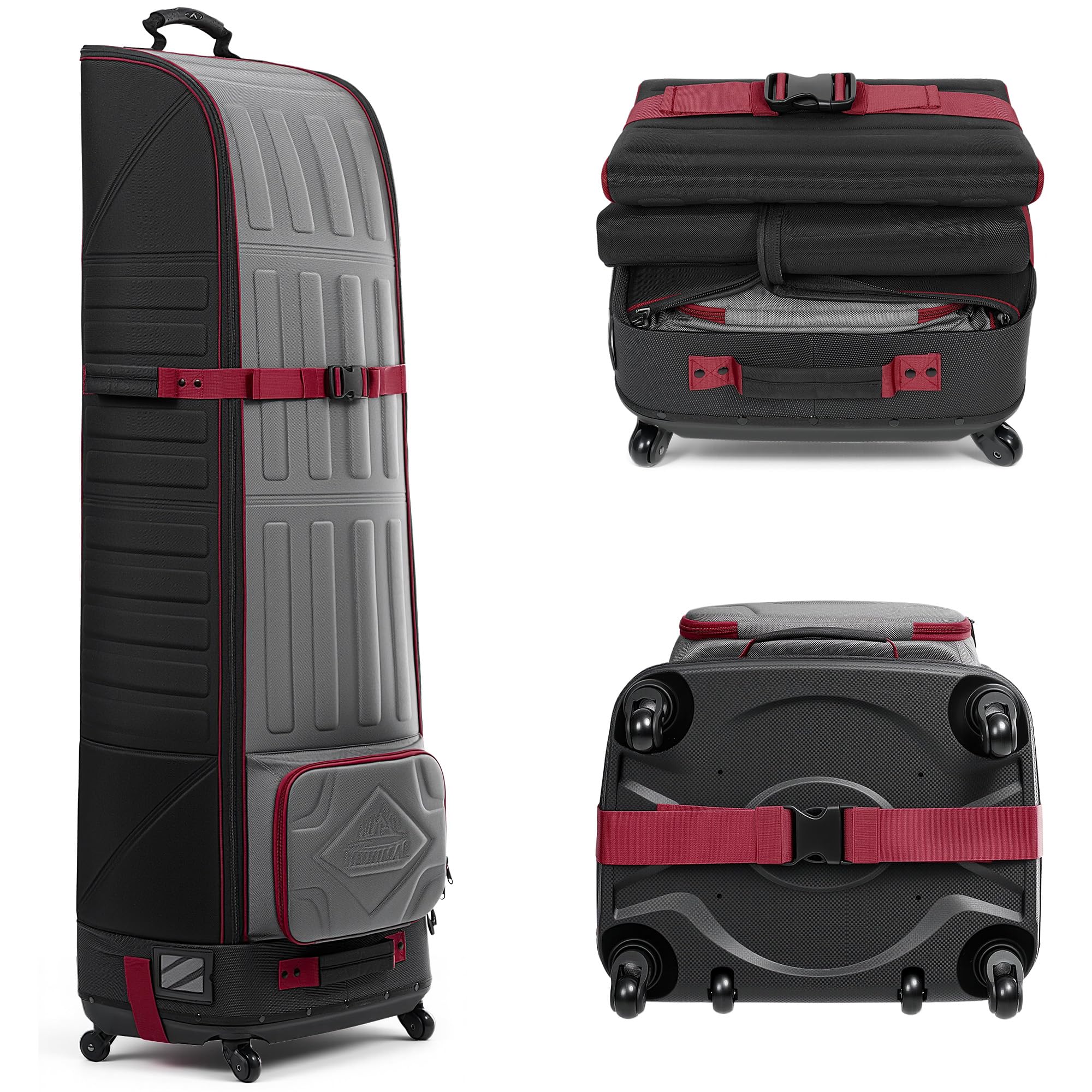 Golf Travel Bag Foldable, 1680D Oxford Fabric Padded Protect Golf Clubs