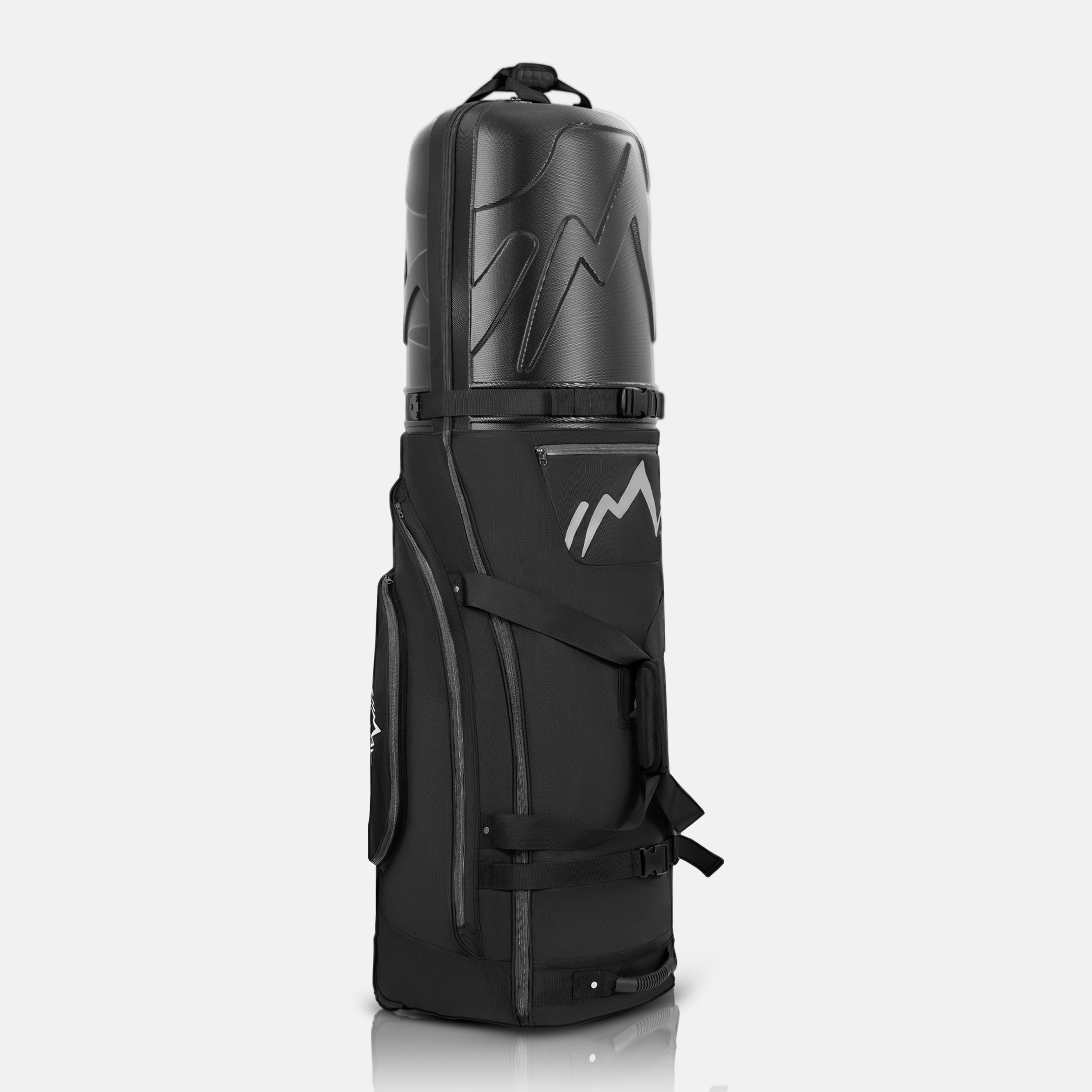 Golf Travel Bag for Airlines with Wheels-Deep Black