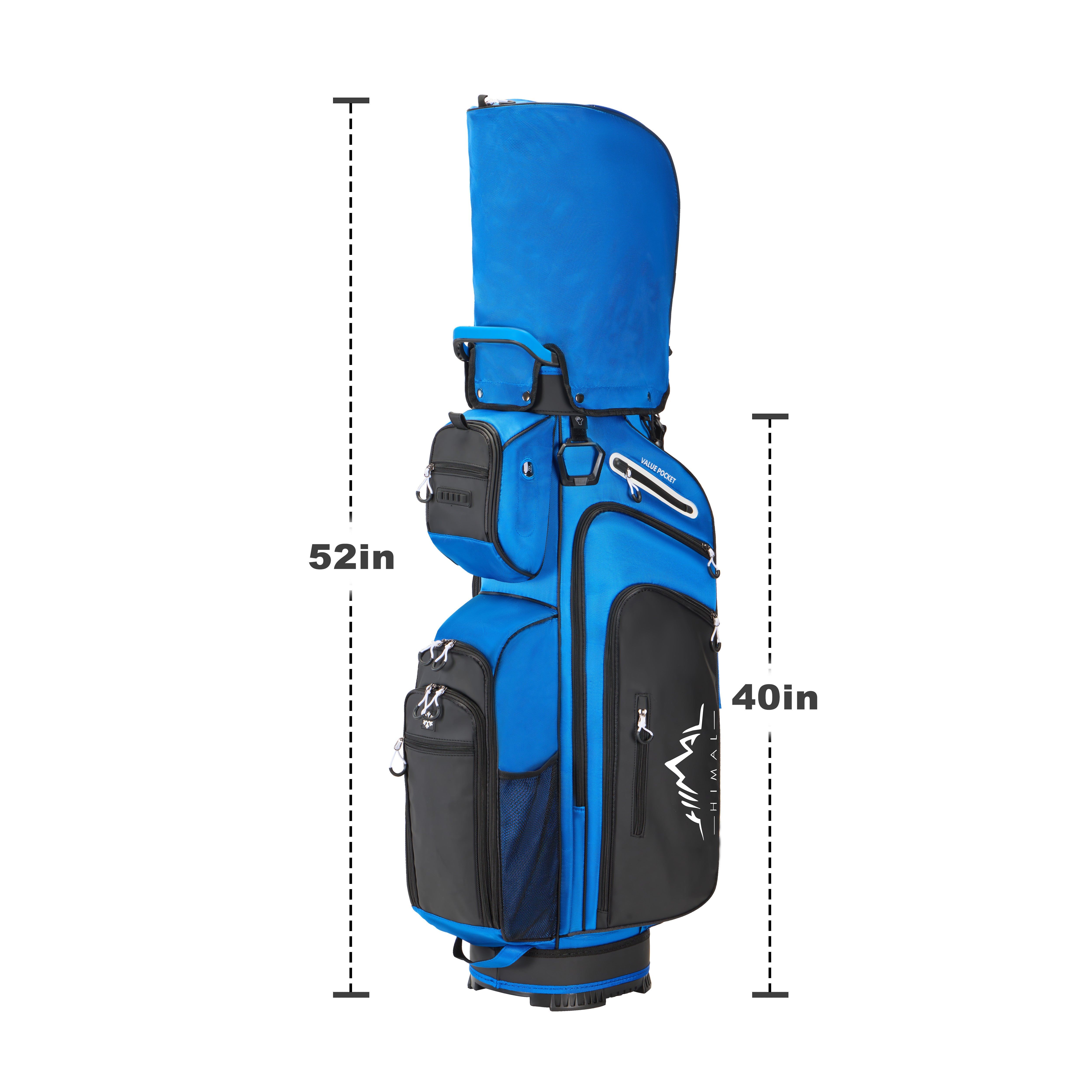 15-Way Full-Length Divider Golf Cart Bag-Blue