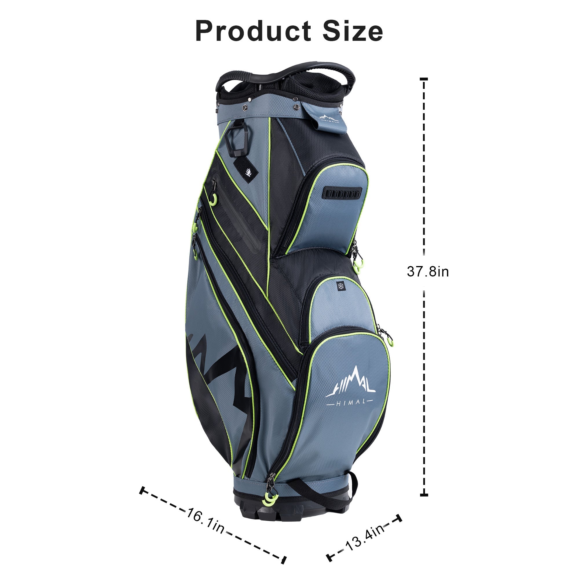 14-Way Golf Cart Bag with Organizer Divider-Foggy Blue
