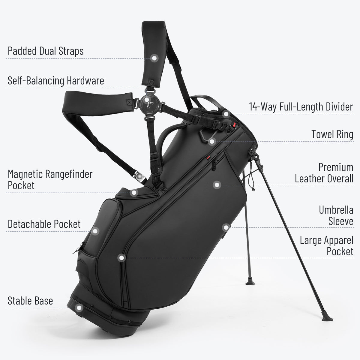 Premier Leather Golf Stand Bag