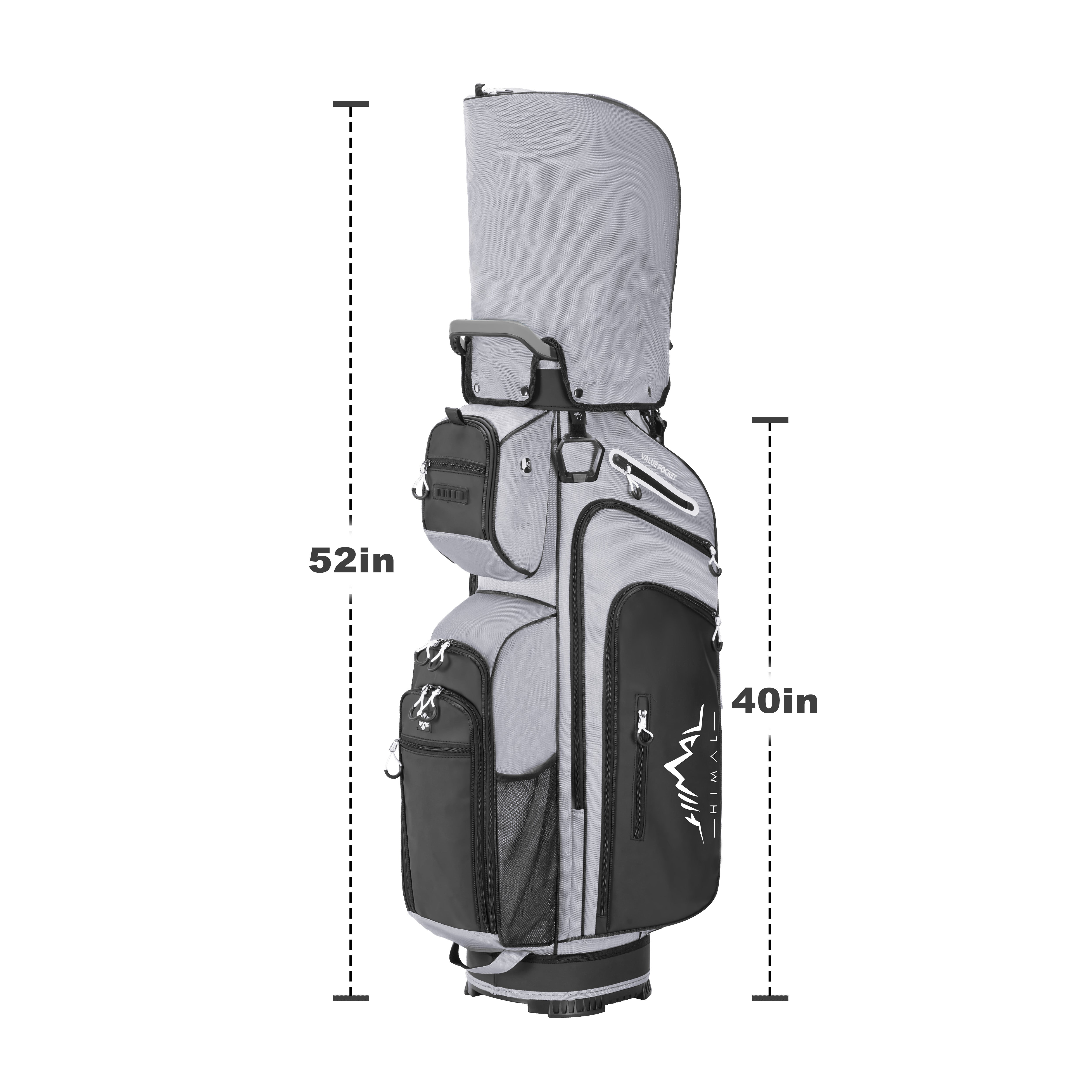 uniHimal T-LOCK 14-Way Full-Length Divider Golf Cart Bag-Grey
