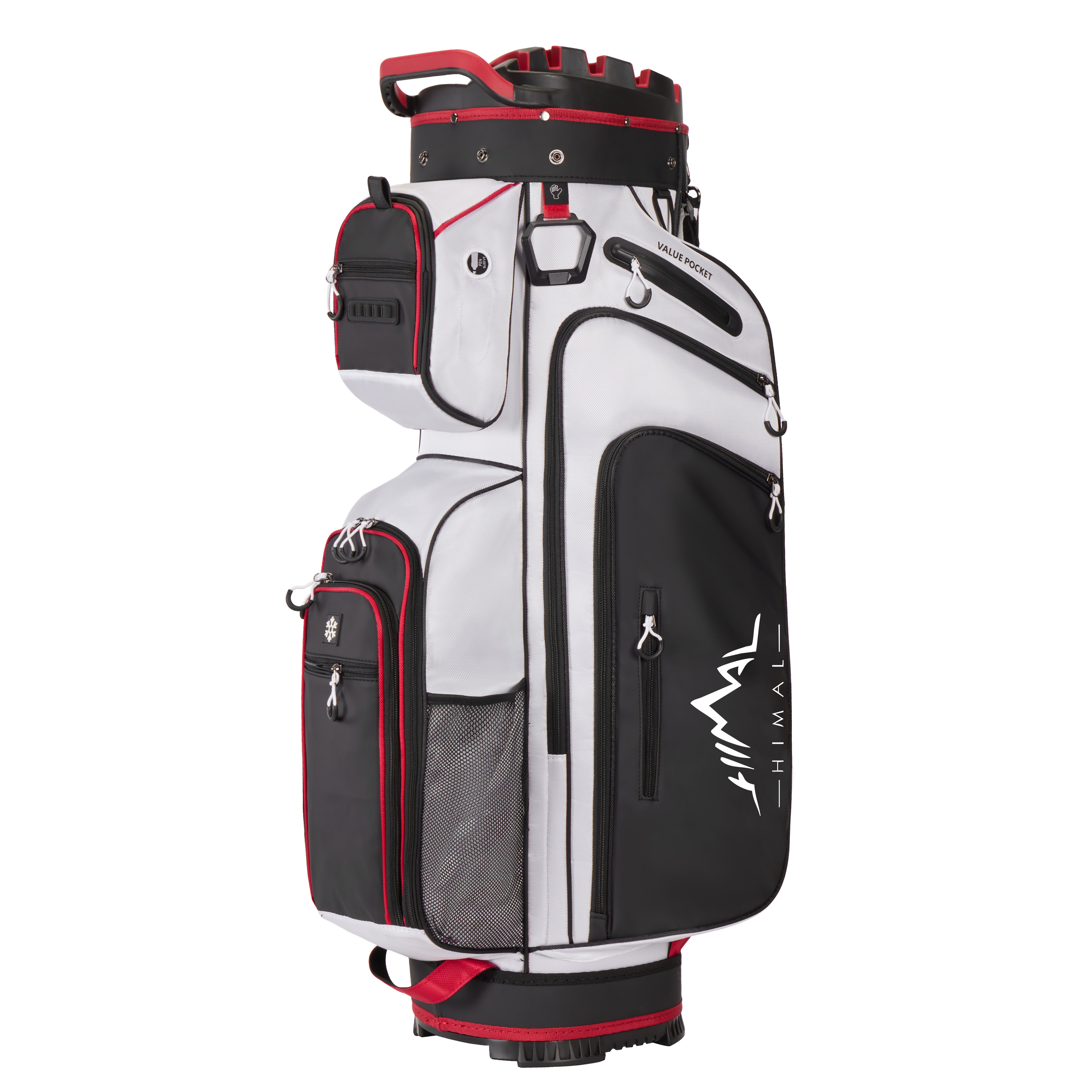 uniHimal T-LOCK 14-Way Full-Length Divider Golf Cart Bag-White