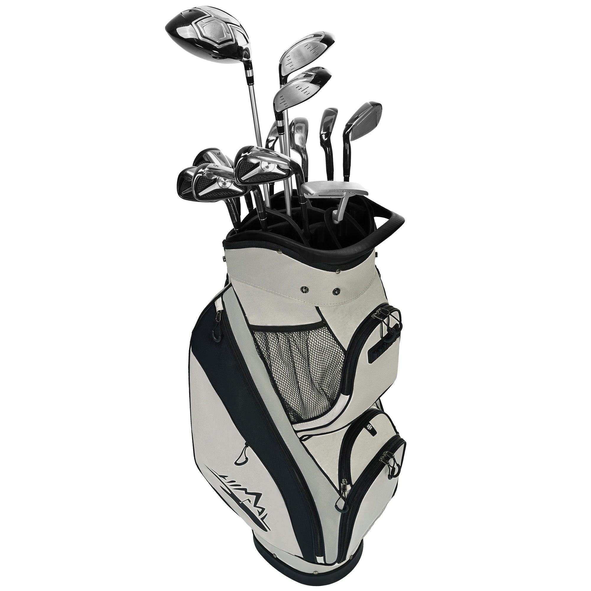 Quiet and Anti-collision 14 Way Golf Cart Bag-Gray