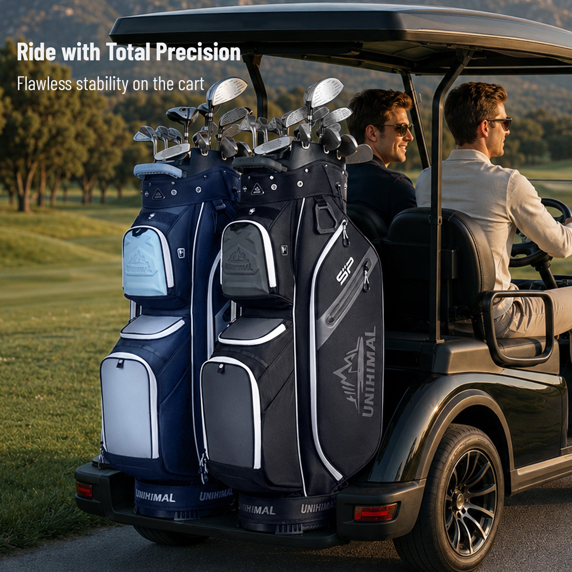 StablePoint Golf Cart Bag with 14-Way Full-Length Divider Top