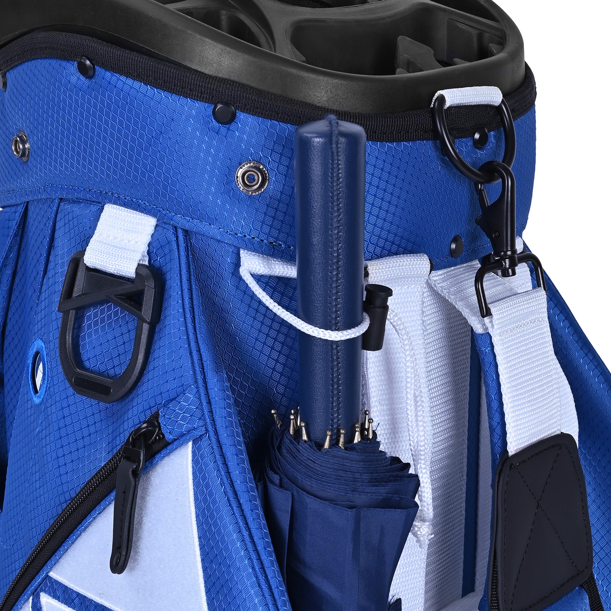 Quiet and Anti-collision 15 Way Golf Cart Bag-Blue