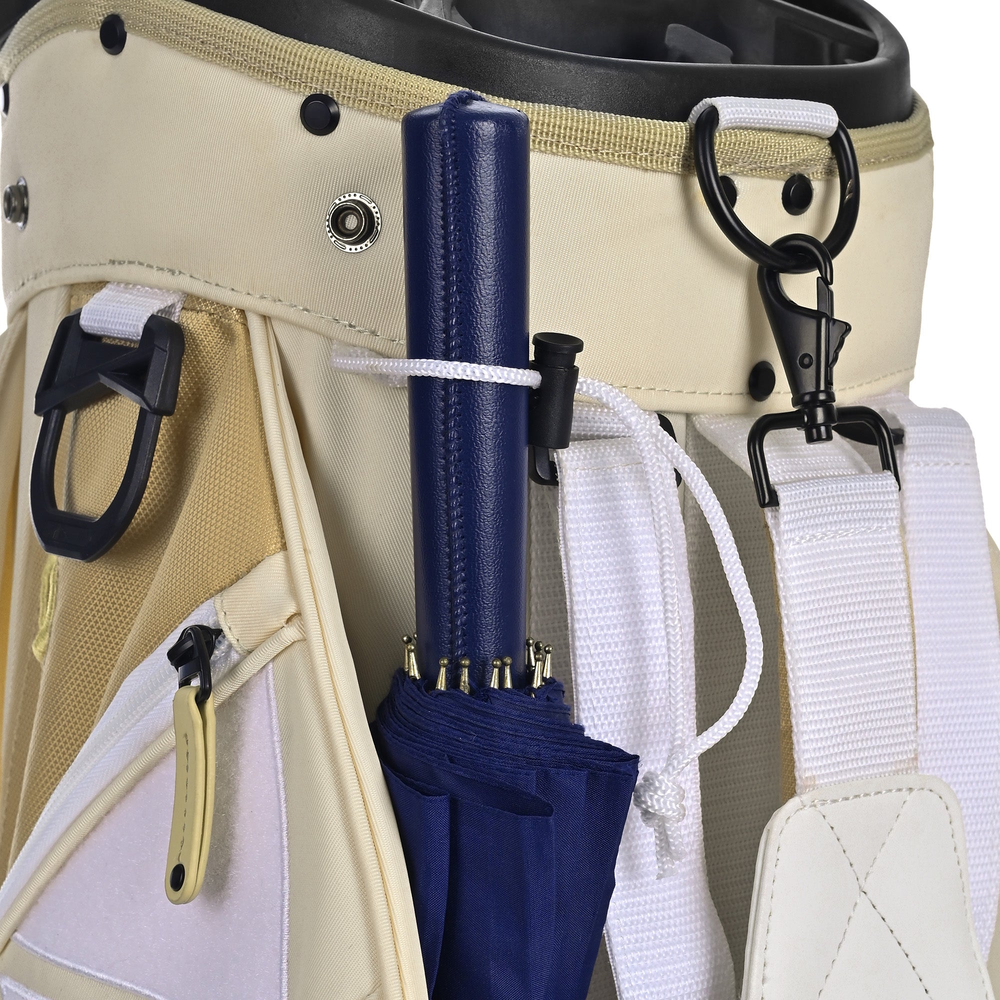 Quiet and Anti-collision 15 Way Golf Cart Bag-Beige