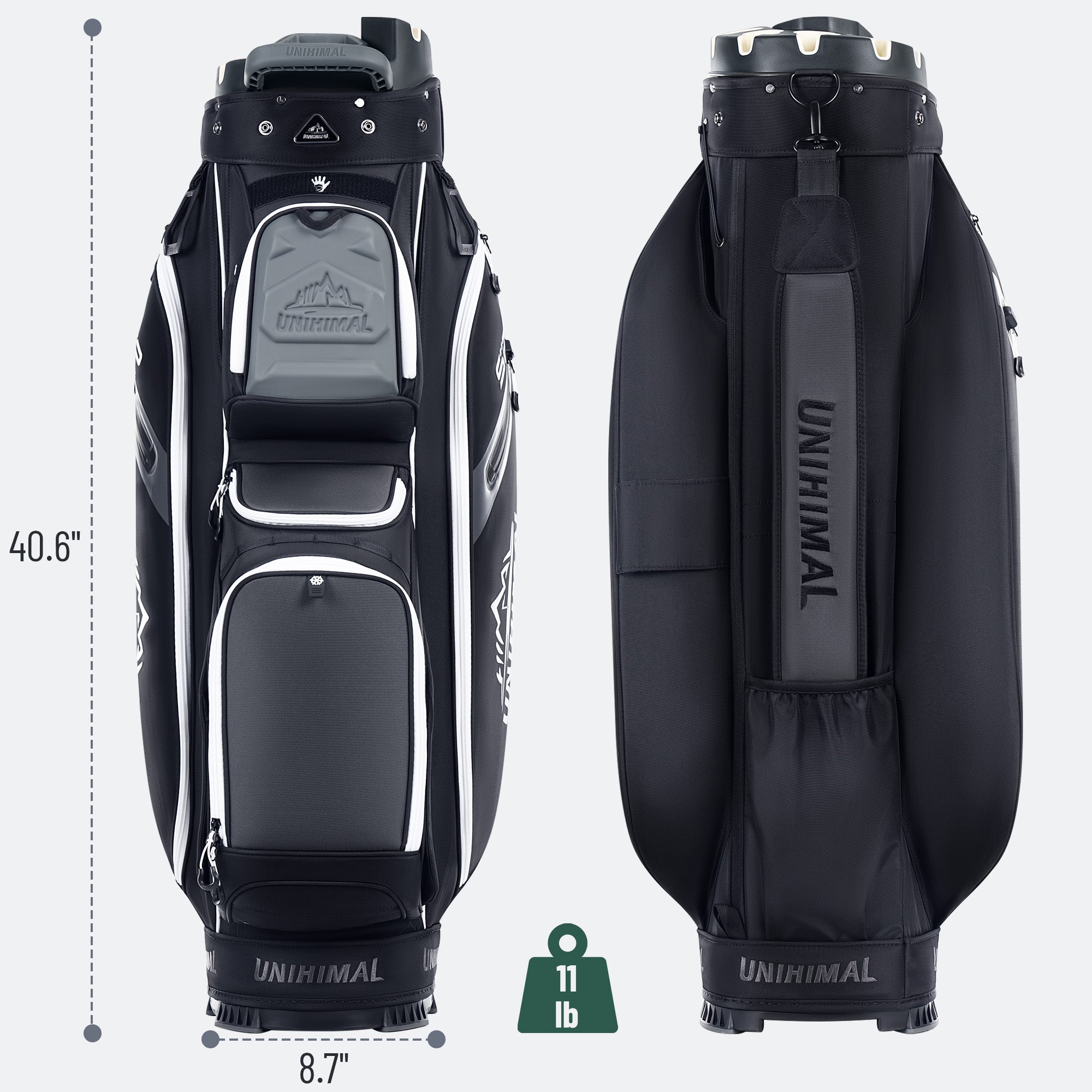 StablePoint Golf Cart Bag with 14-Way Full-Length Divider Top