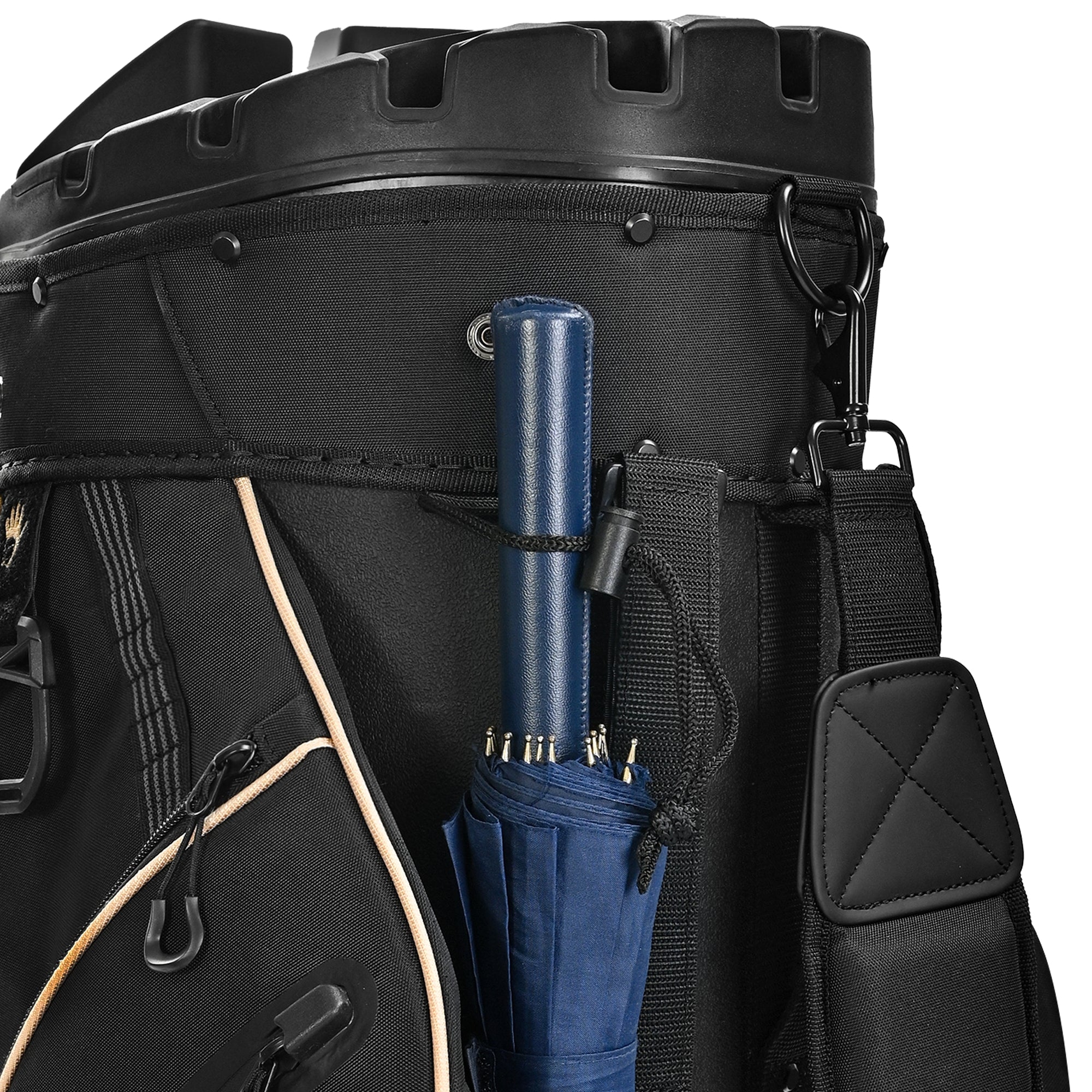 uniHimal Silence 003 Quiet Soundless 14-Way Golf Cart Bag Fits Oversized Grips / Black