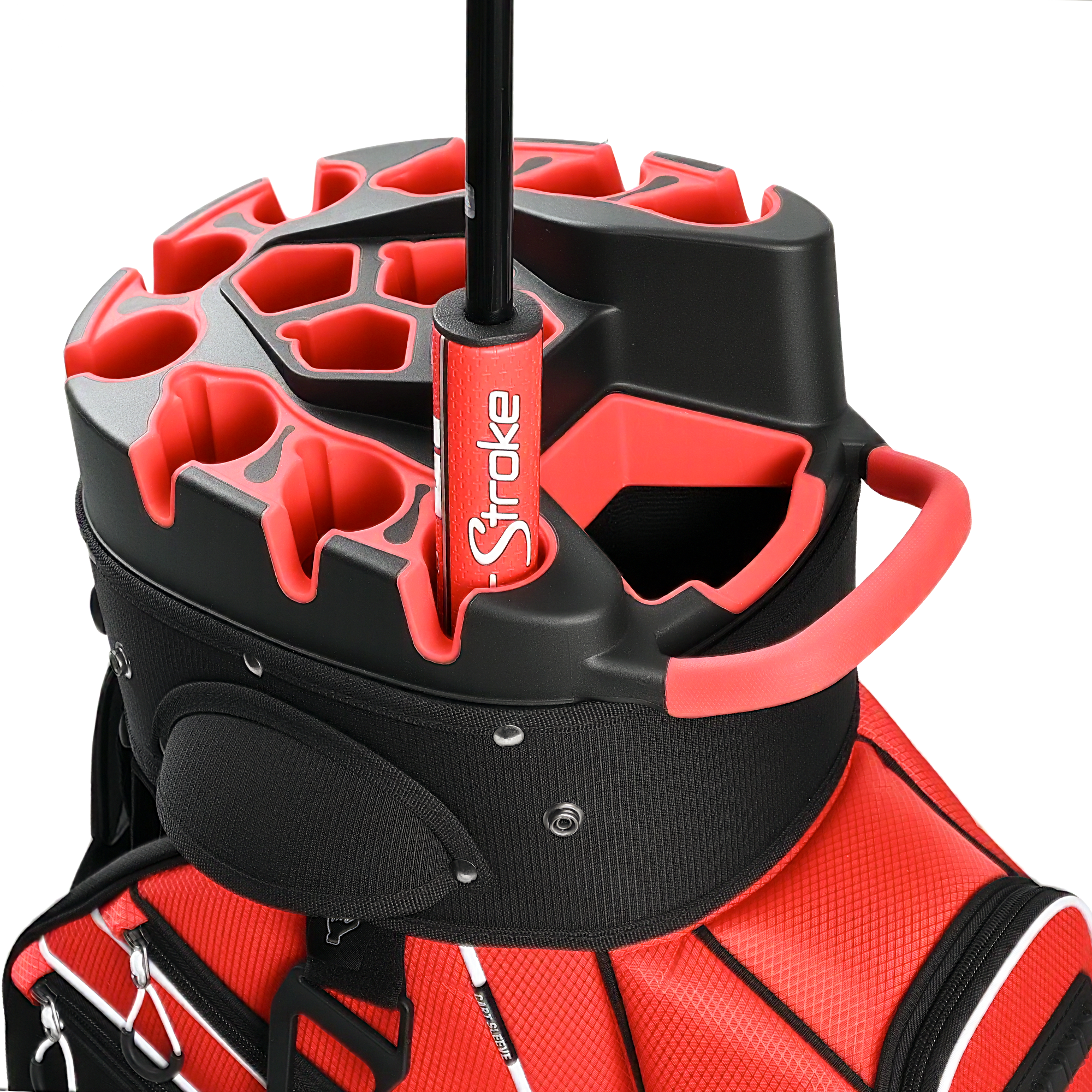 uniHimal S&T-LOCK 14 Way Golf Cart Bag Pro Red