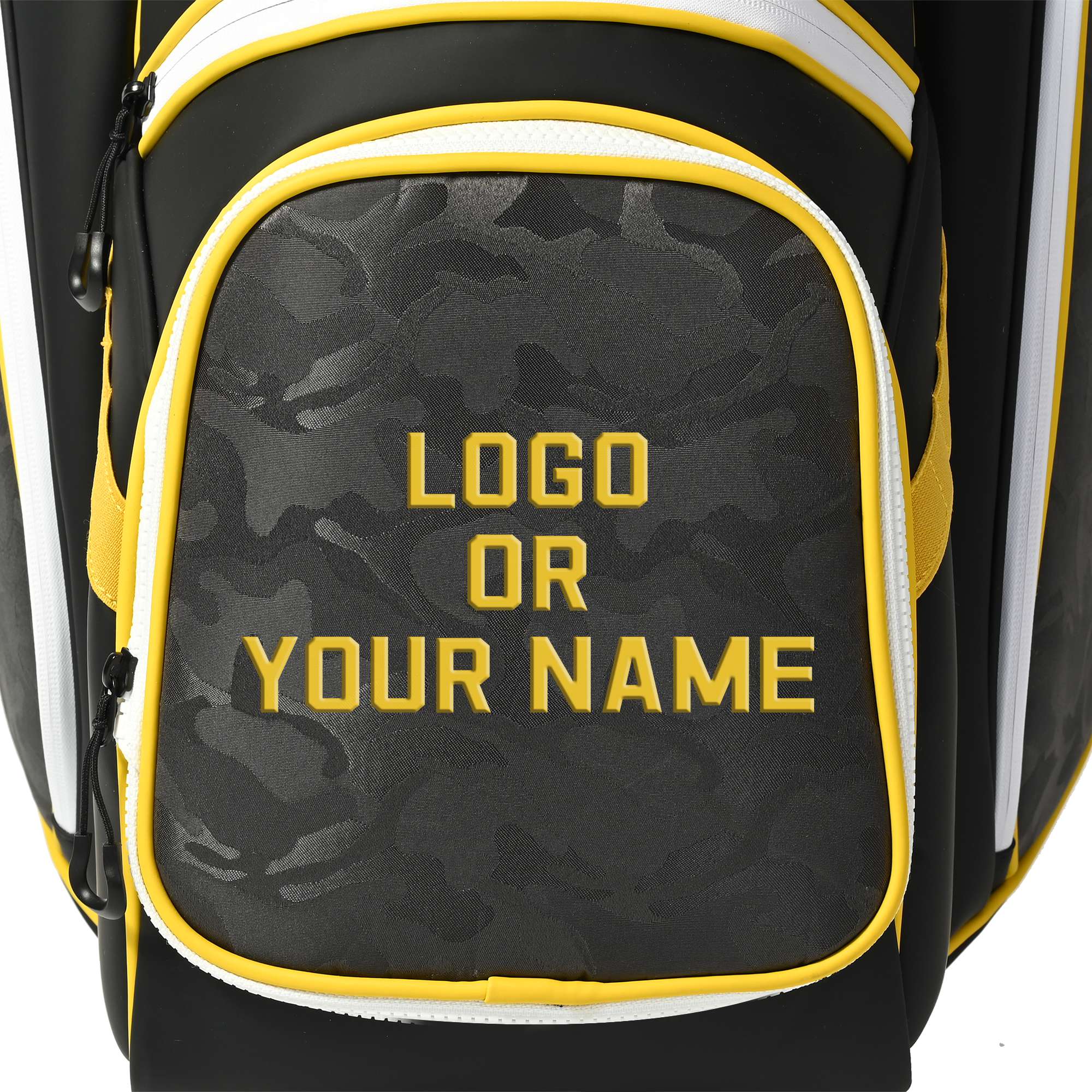 uniHimal 2025 Golf Cart Bag Luxury Synthetic Leather Camo 14 Way Padded Dividers-Black