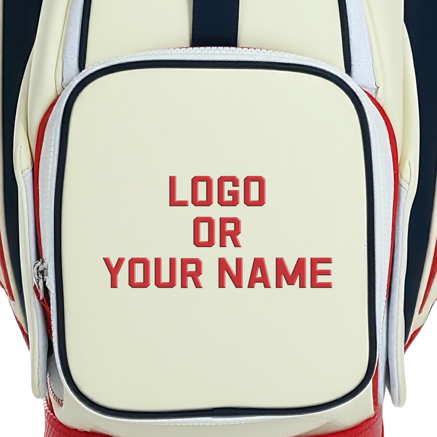 uniHimal 2025 Luxury Synthetic Leather Golf Cart Bag Padded 14 Way Full Length Dividers with Hand-Sewn Baseball Stitching-Blue White