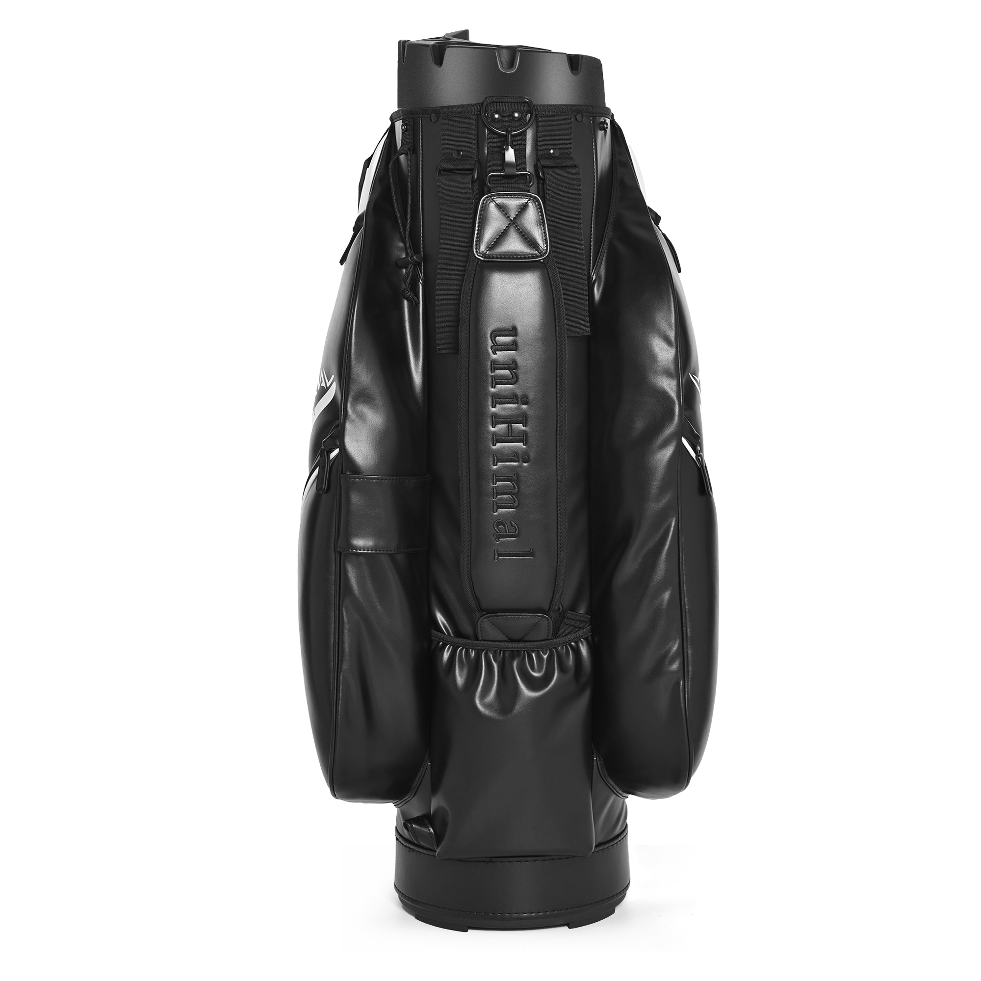 uniHimal S&T-LOCK 004 Luxury 14 Way Full Length Dividers Golf Quiet Synthetic Leather Cart Bag-Black White