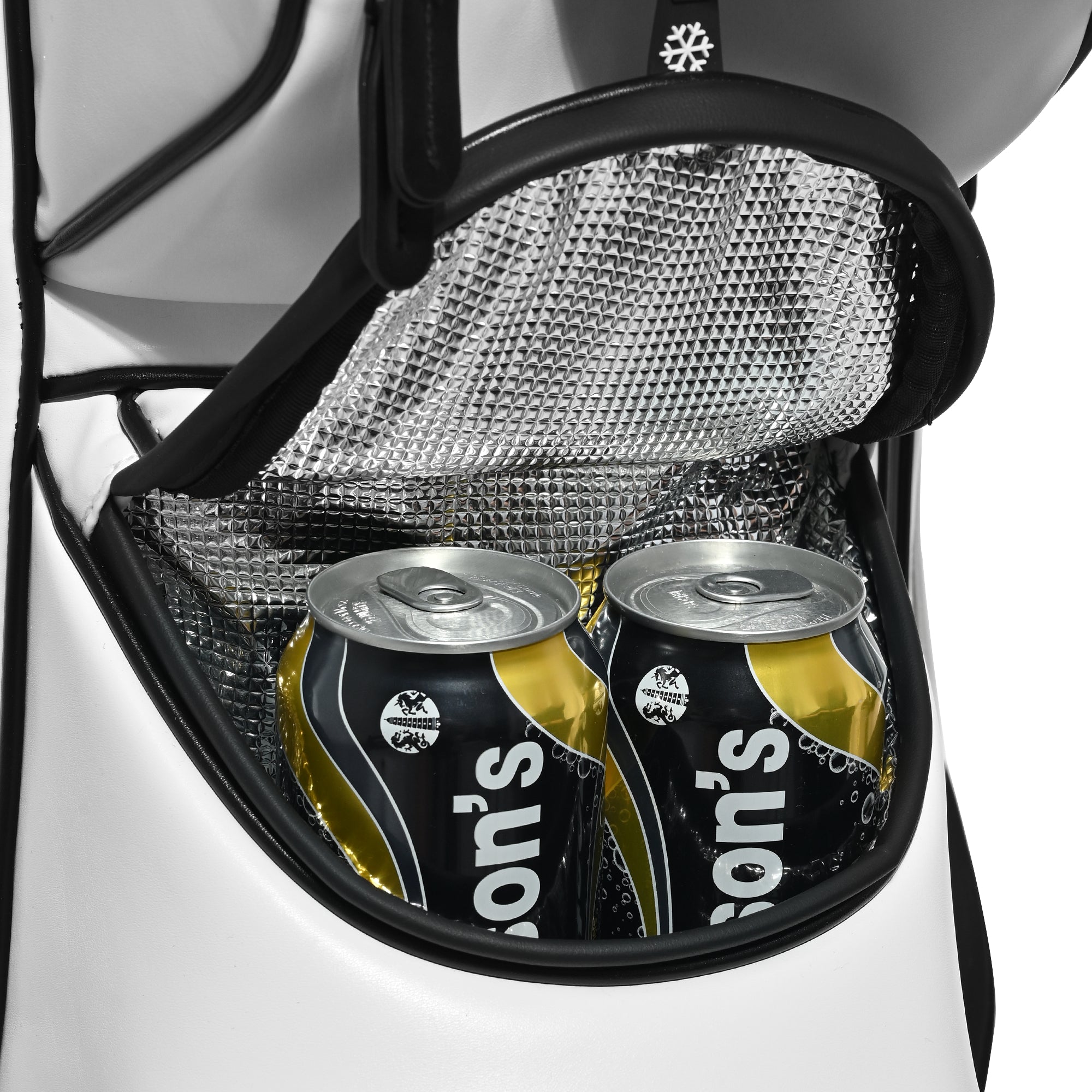 uniHimal S&T-LOCK 004 Luxury 14 Way Full Length Dividers Golf Quiet Synthetic Leather Cart Bag-White