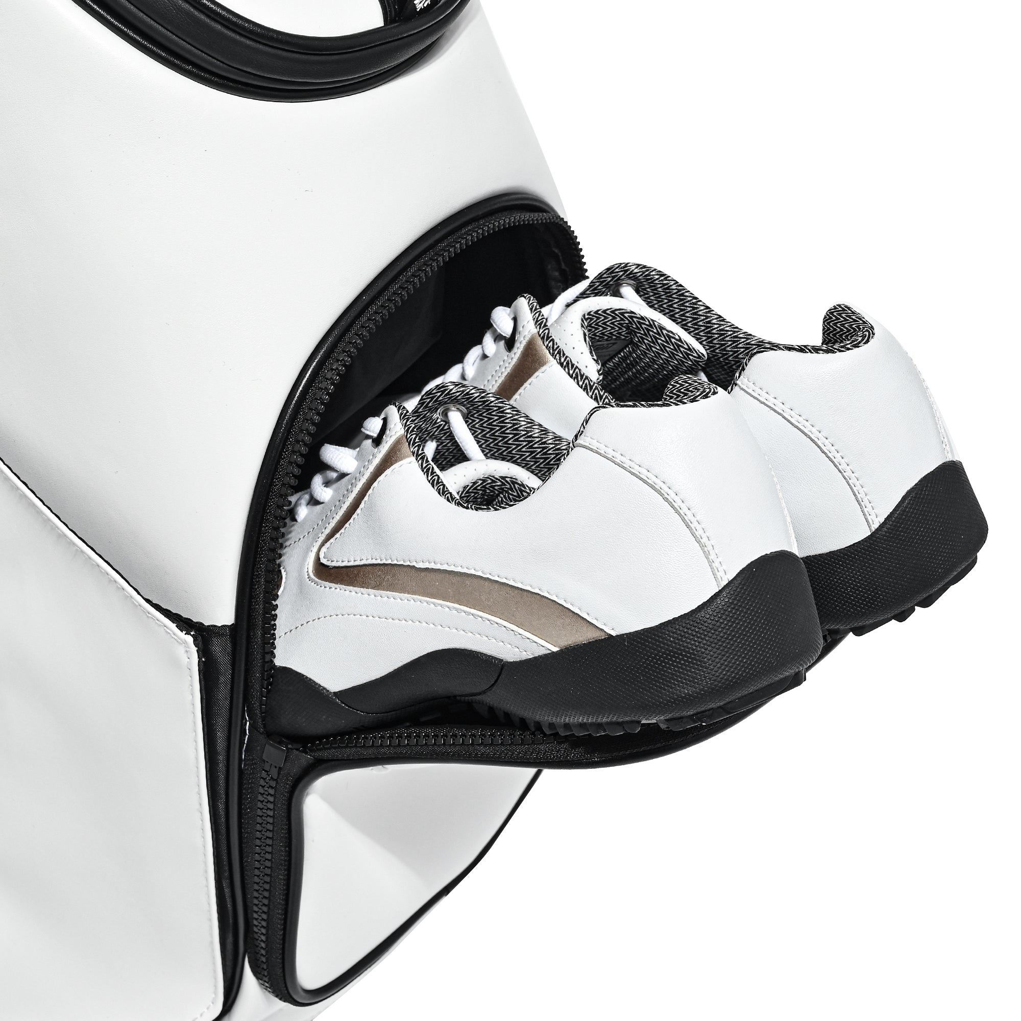 uniHimal S&T-LOCK 004 Luxury 14 Way Full Length Dividers Golf Quiet Synthetic Leather Cart Bag-White