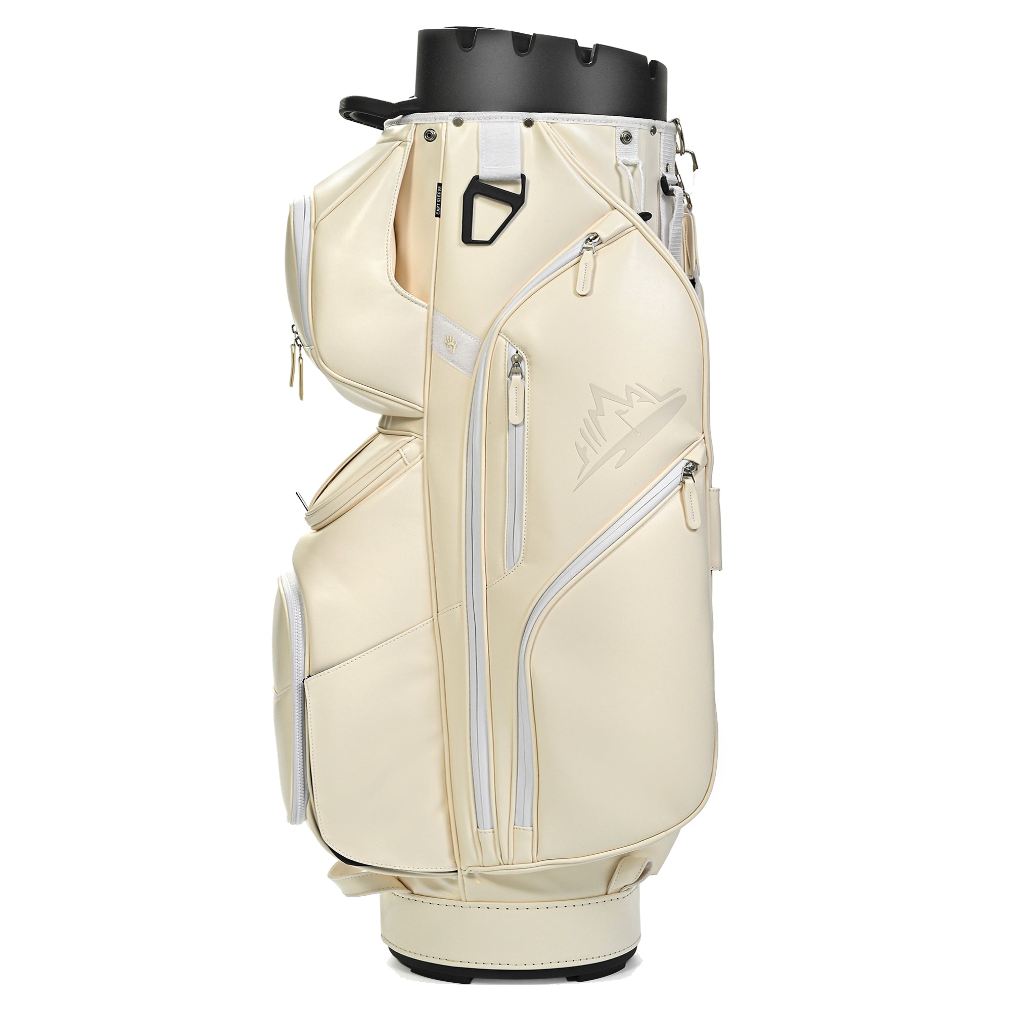 uniHimal T-LOCK 004 Luxury 15 Way Full Length Dividers Golf Quiet Synthetic Leather Cart Bag-Beige