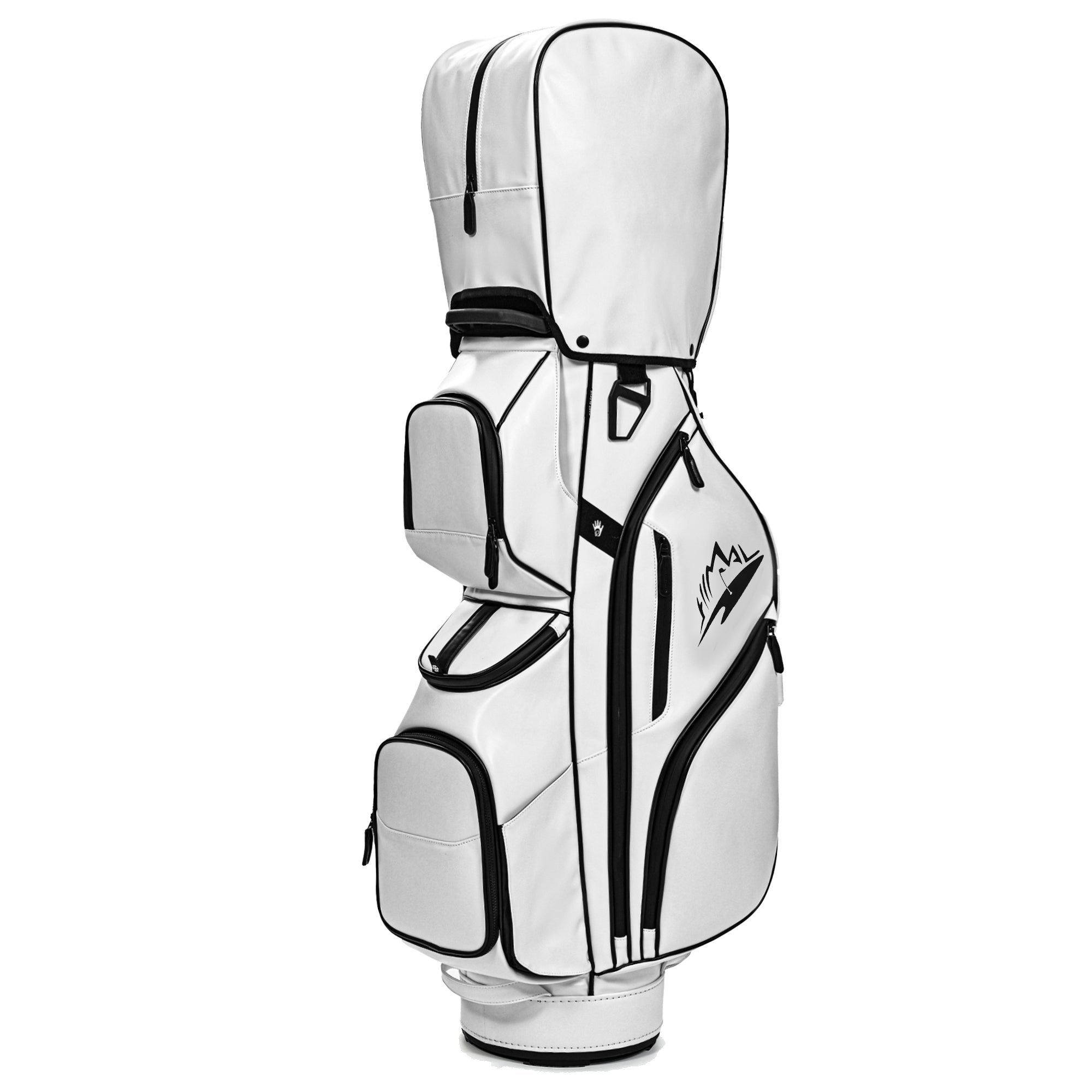 uniHimal T-LOCK 004 Luxury 15 Way Full Length Dividers Golf Quiet Synthetic Leather Cart Bag-White