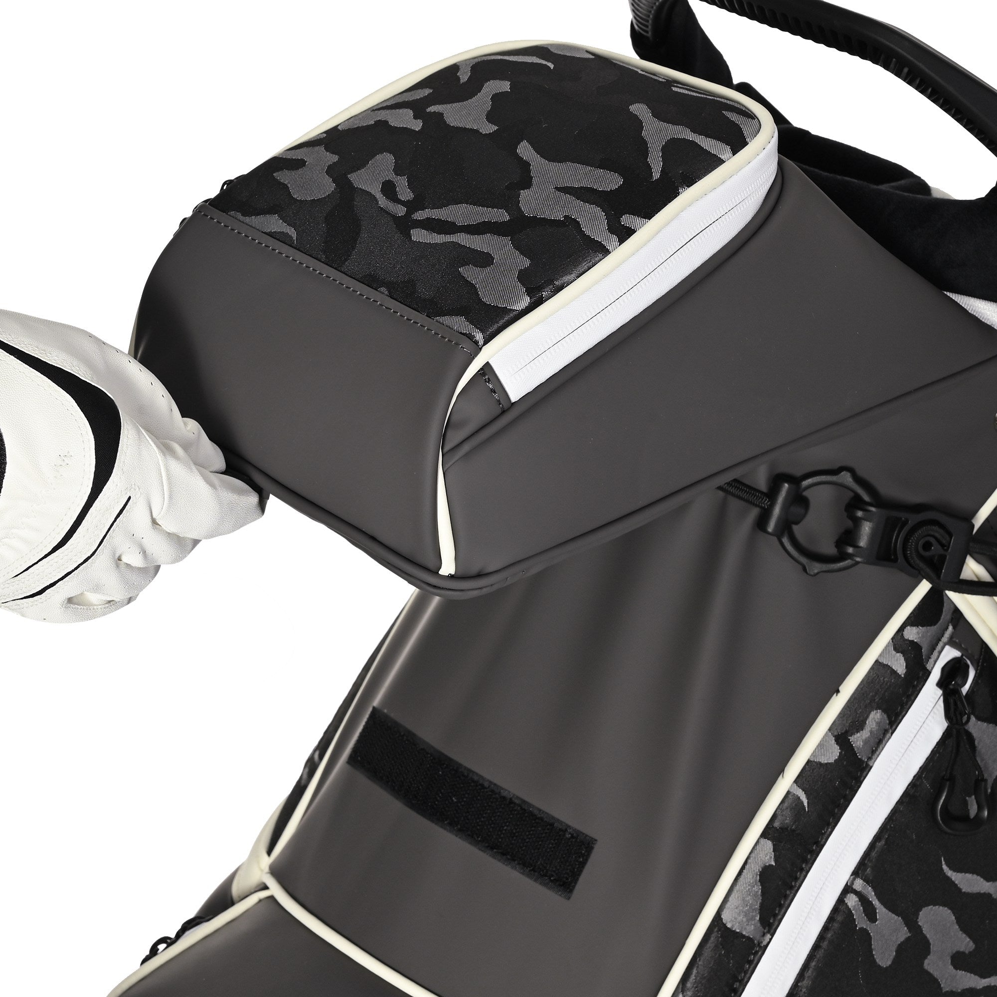 uniHimal 2025 Golf Cart Bag Luxury Synthetic Leather Camo 14 Way Padded Dividers-Grey