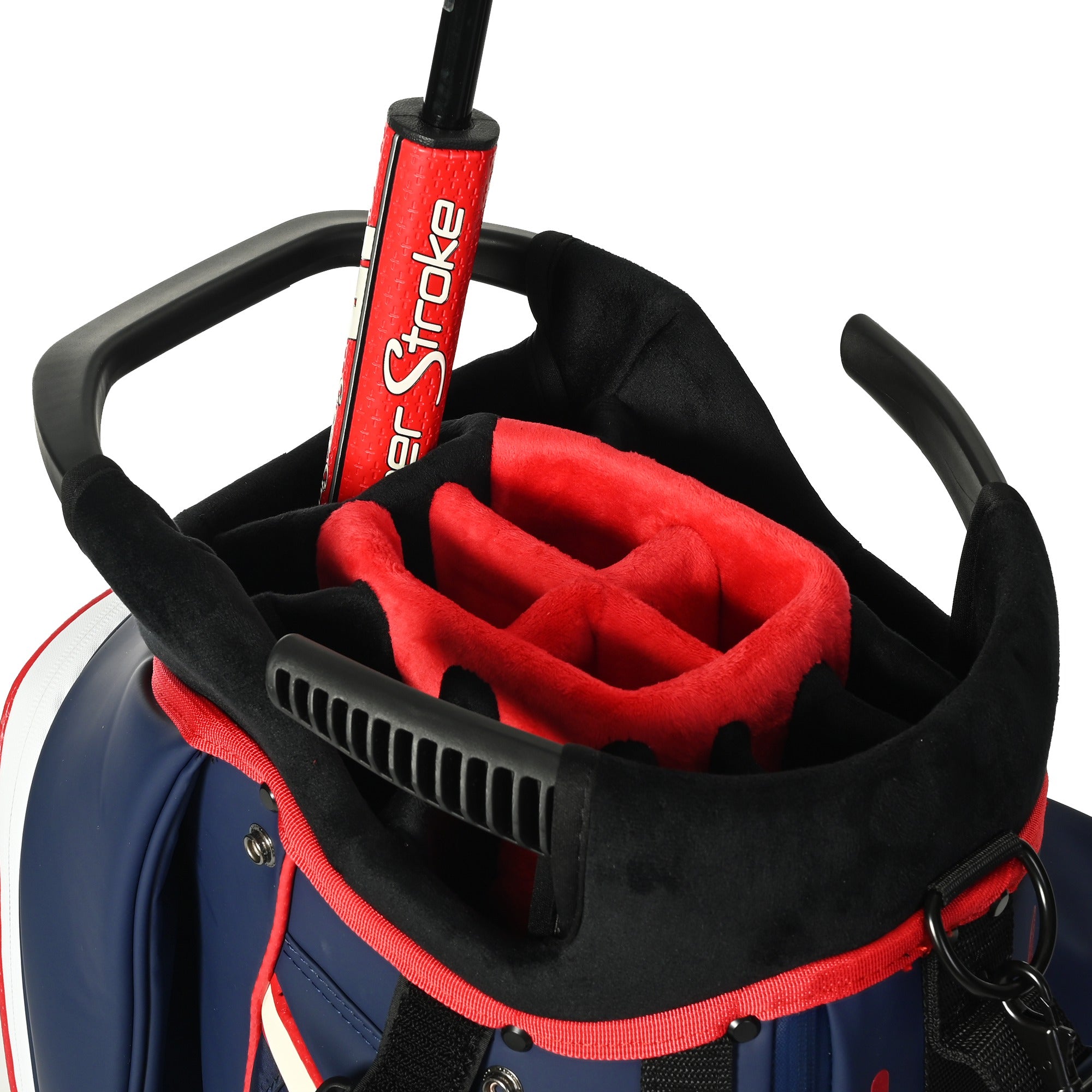 uniHimal 2025 Golf Cart Bag Luxury Synthetic Leather Camo 14 Way Padded Dividers-Blue