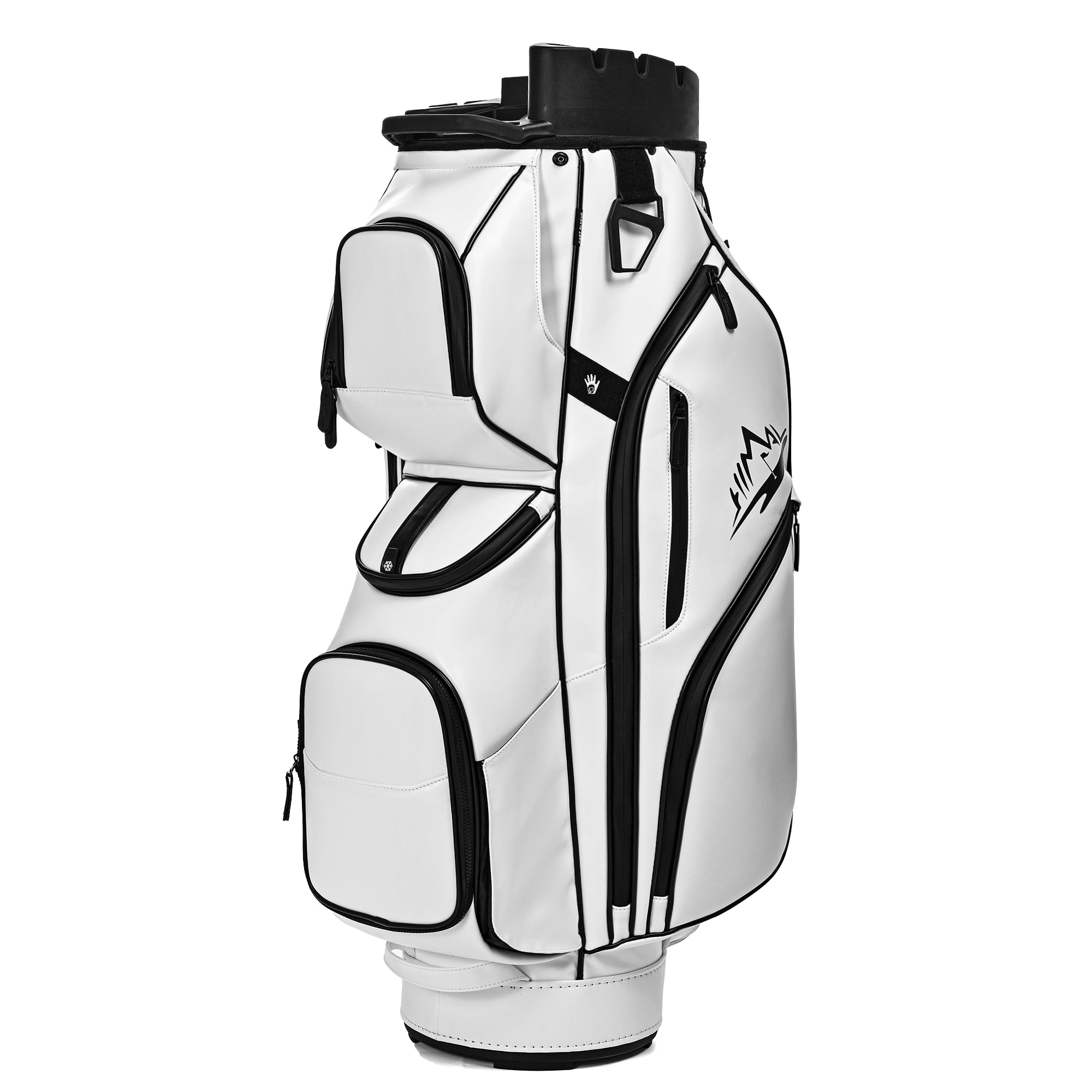 uniHimal T-LOCK 004 Luxury 15 Way Full Length Dividers Golf Quiet Synthetic Leather Cart Bag-White
