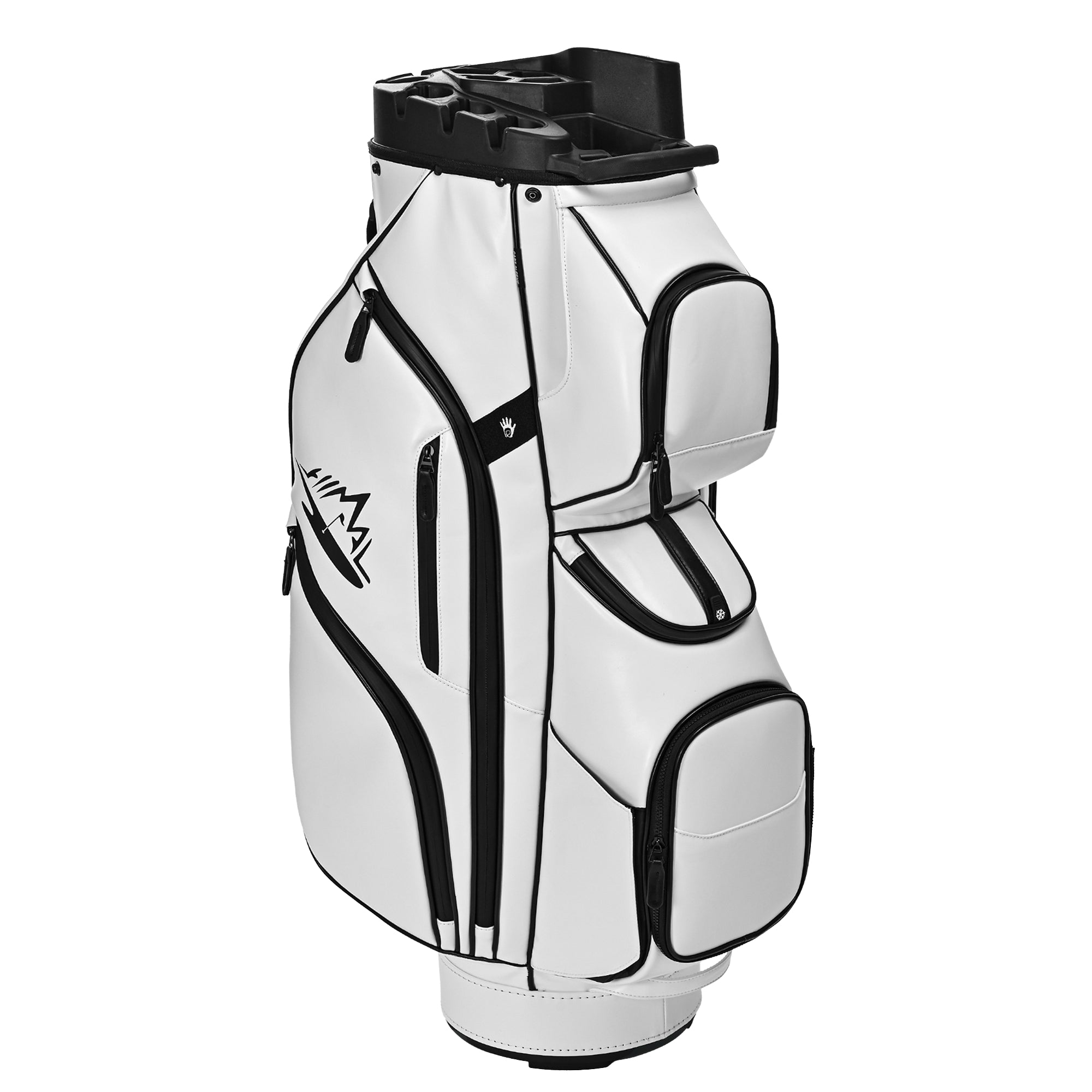 uniHimal T-LOCK 004 Luxury 15 Way Full Length Dividers Golf Quiet Synthetic Leather Cart Bag-White