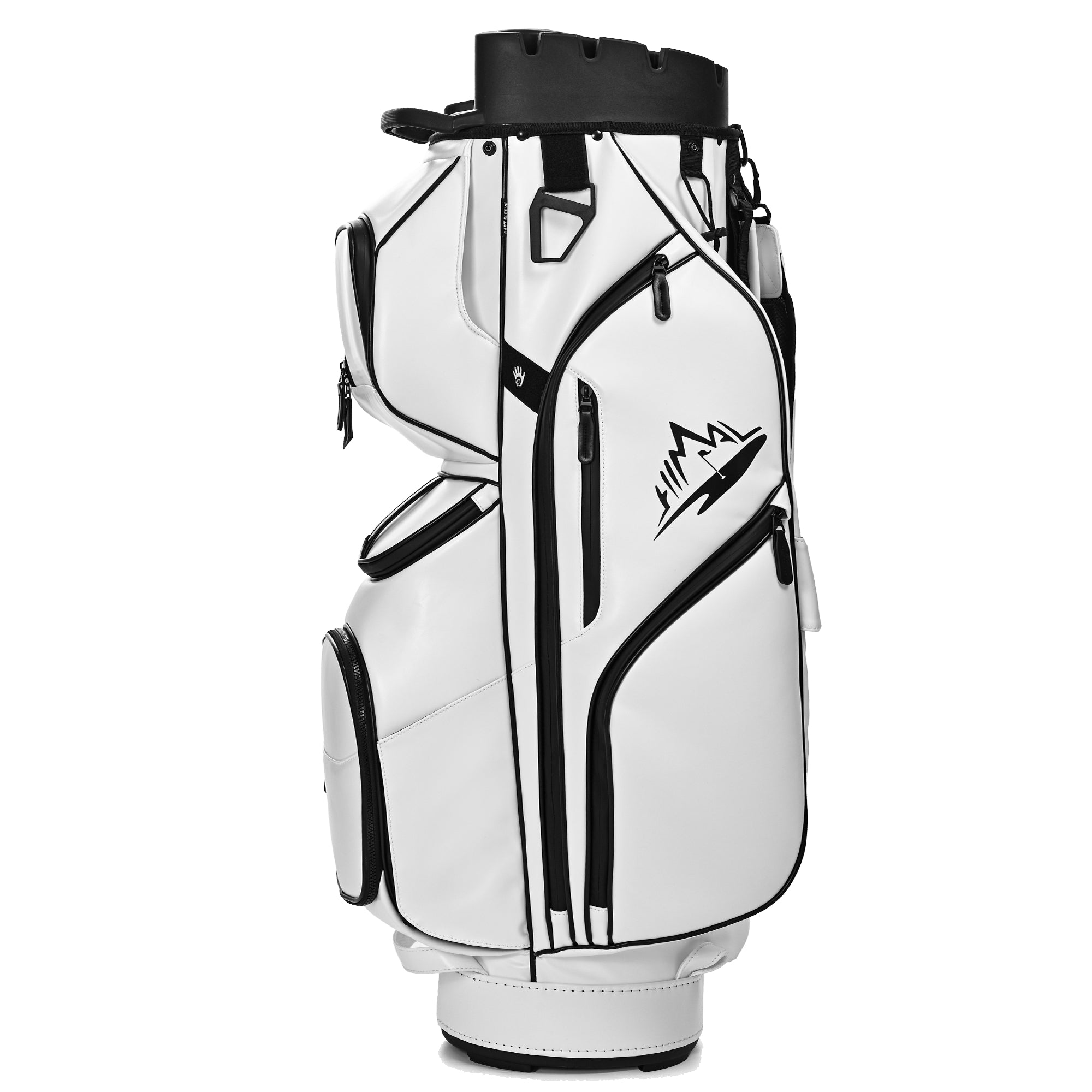 uniHimal T-LOCK 004 Luxury 15 Way Full Length Dividers Golf Quiet Synthetic Leather Cart Bag-White