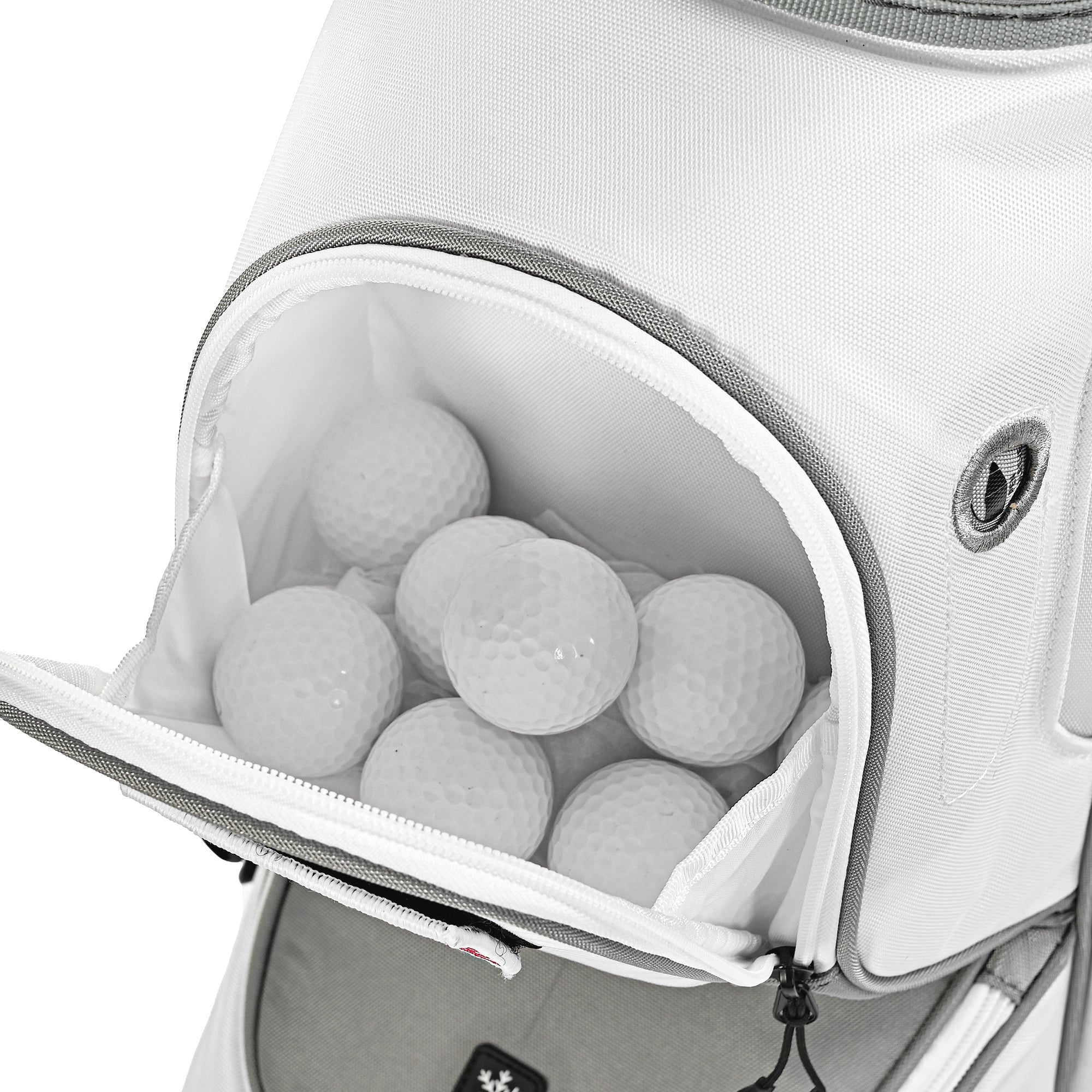 uniHimal Silence 003 Quiet Soundless 14-Way Golf Cart Bag Fits Oversized Grips Gray / White