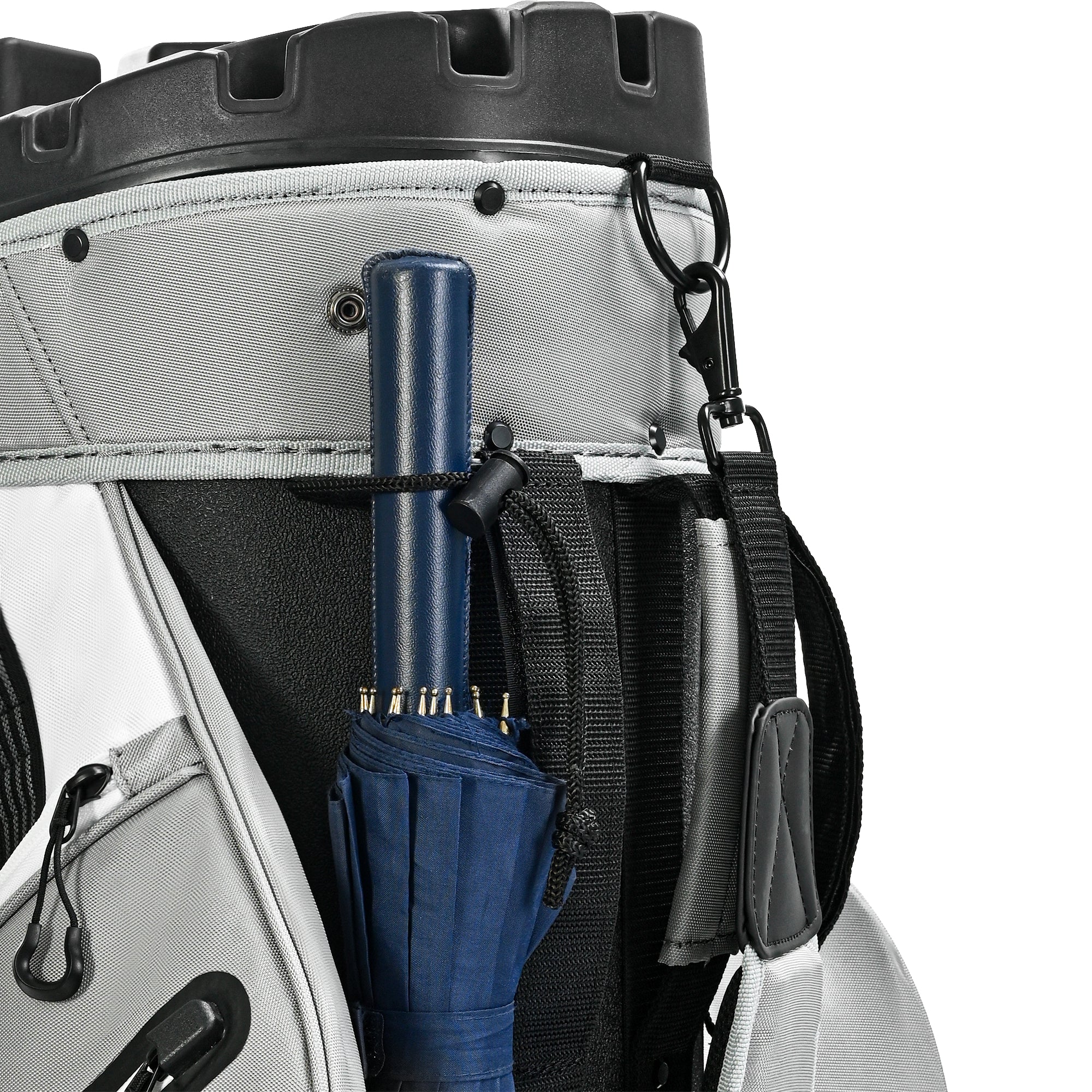 uniHimal Silence 003 Quiet Soundless 14-Way Golf Cart Bag Fits Oversized Grips Gray / White