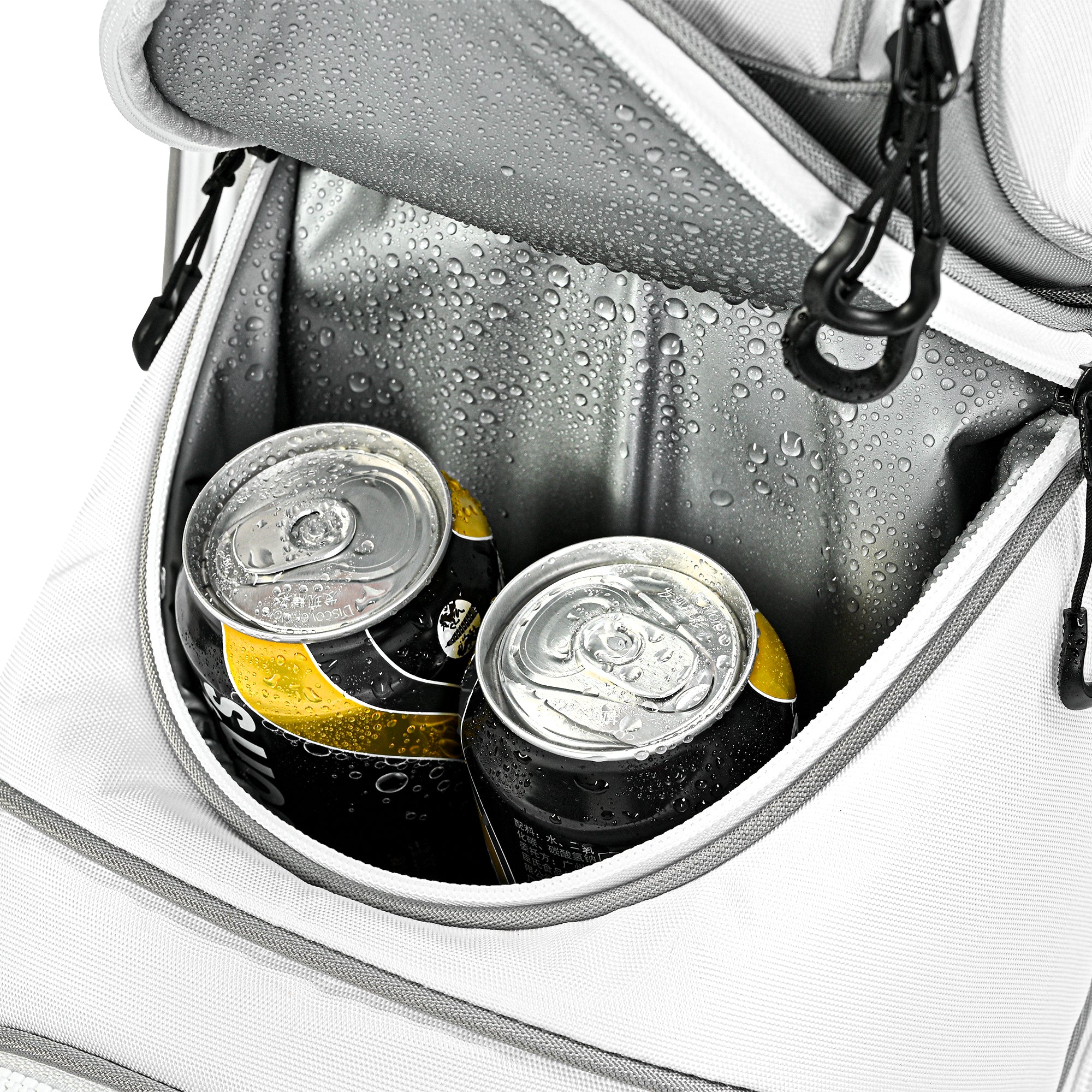 uniHimal Silence 003 Quiet Soundless 14-Way Golf Cart Bag Fits Oversized Grips Gray / White