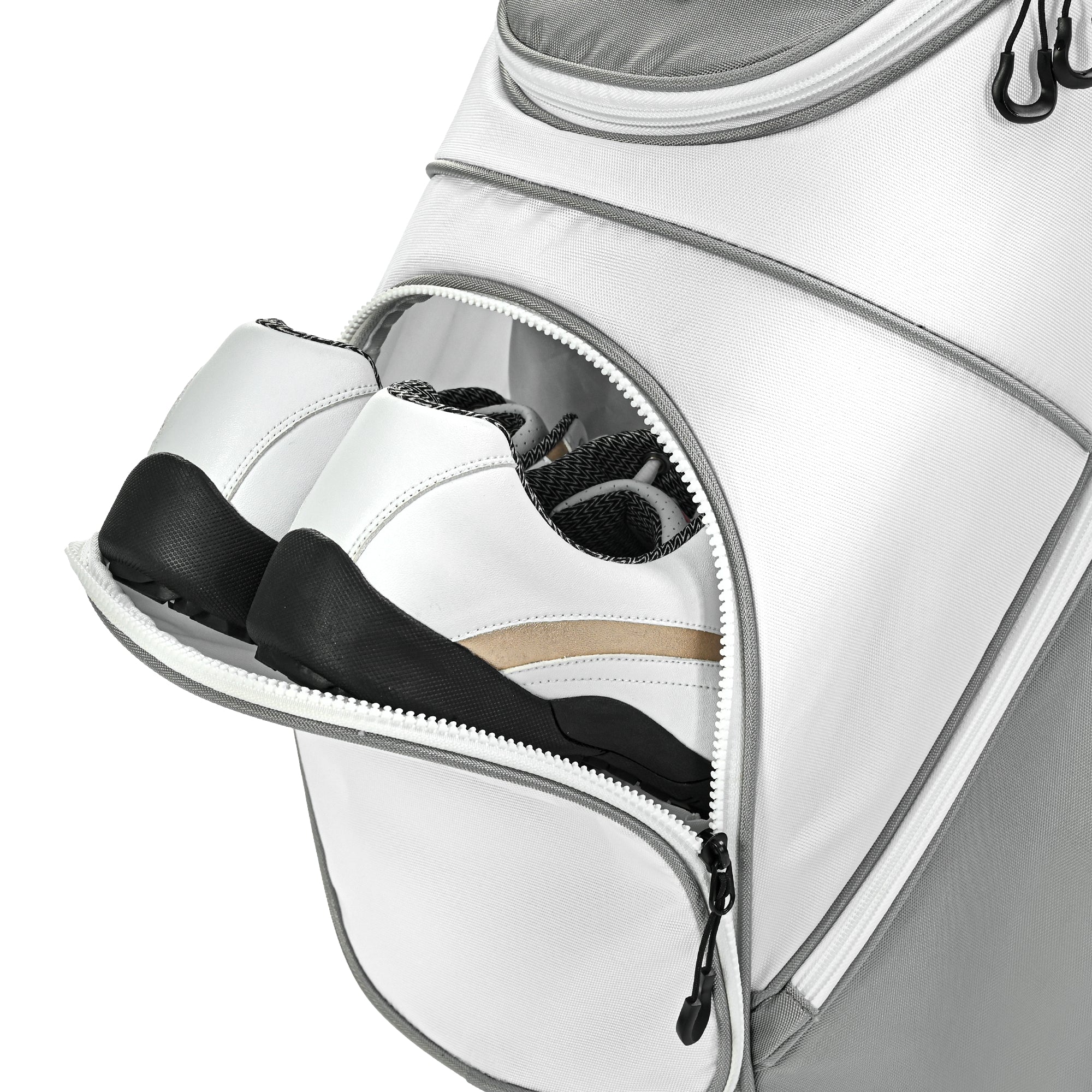 uniHimal Silence 003 Quiet Soundless 14-Way Golf Cart Bag Fits Oversized Grips Gray / White