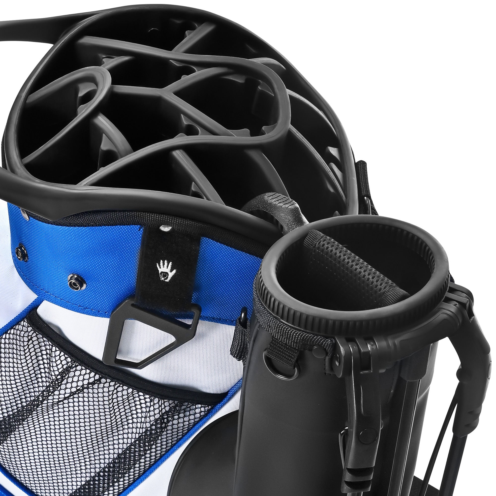 Quiet and Anti-collision 14 Way Golf Cart Bag-Blue White