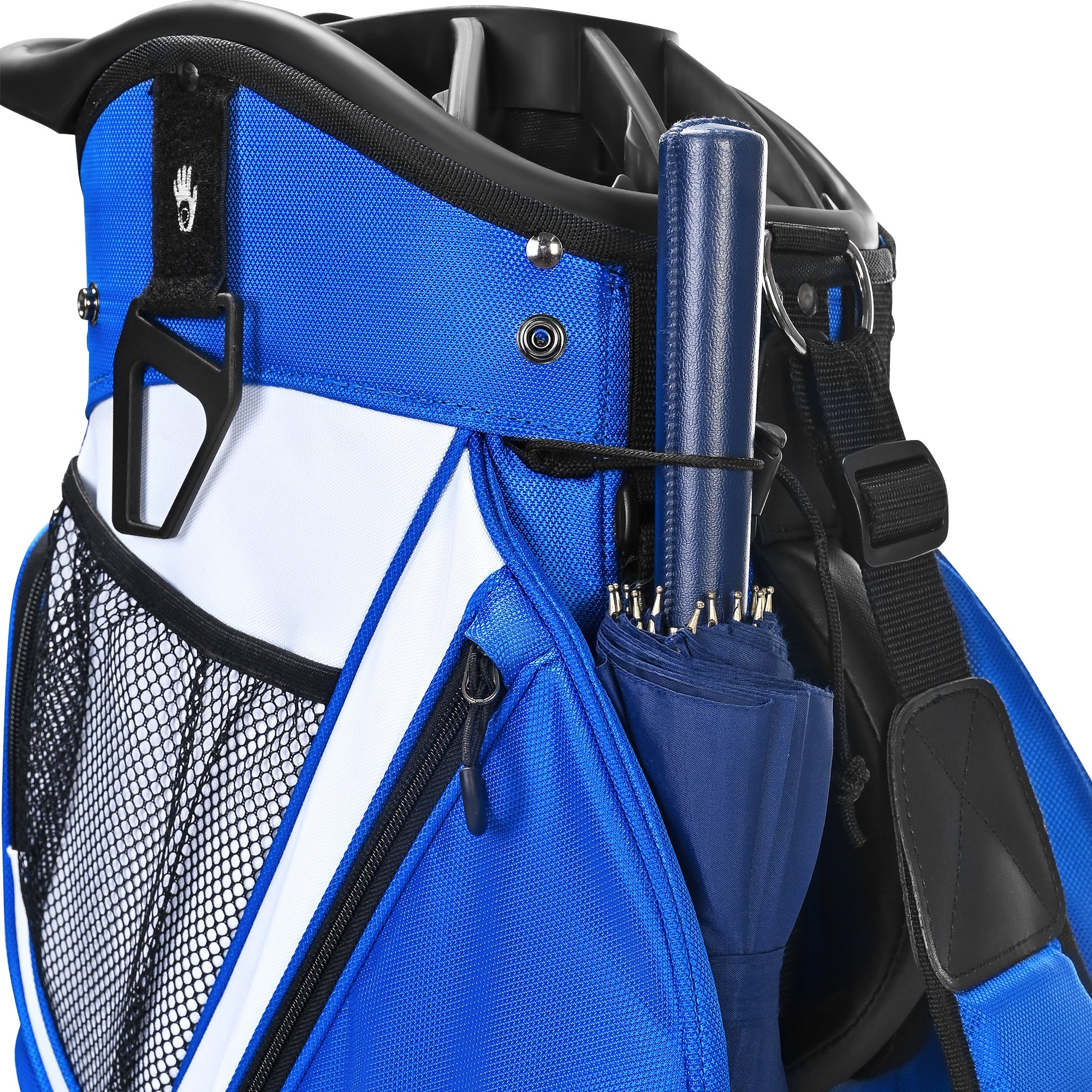 Quiet and Anti-collision 14 Way Golf Cart Bag-Blue White