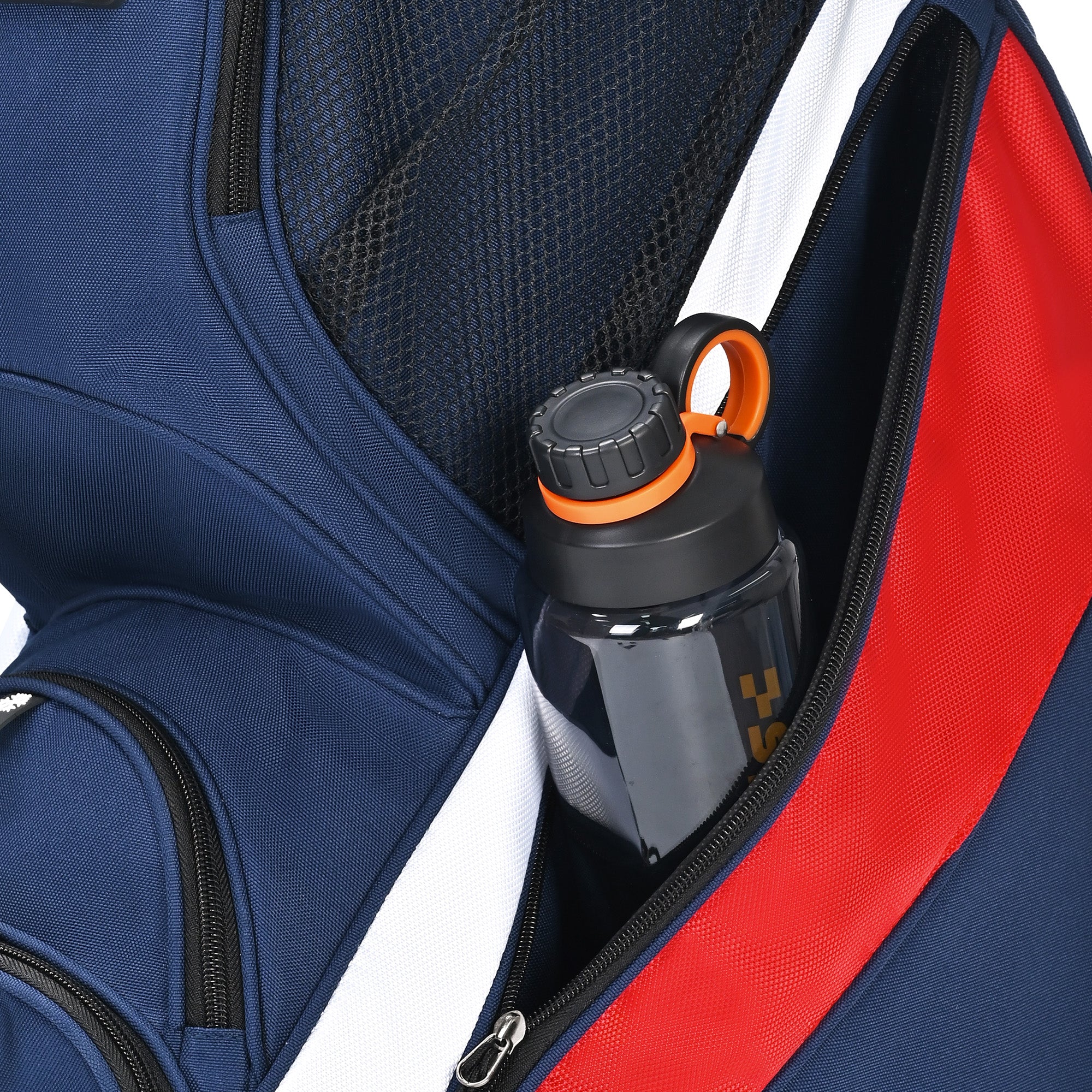 Quiet and Anti-collision 14 Way Golf Cart Bag-Blue Red