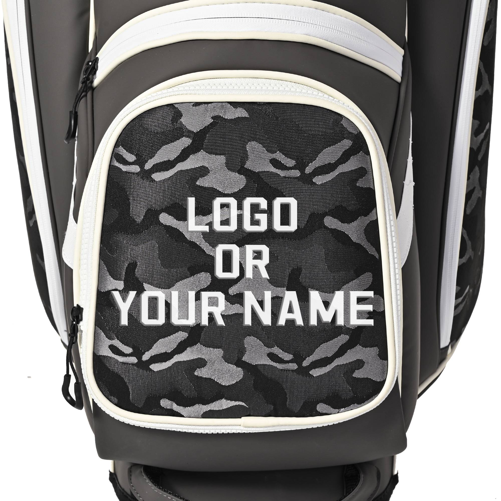 uniHimal 2025 Golf Cart Bag Luxury Synthetic Leather Camo 14 Way Padded Dividers-Grey