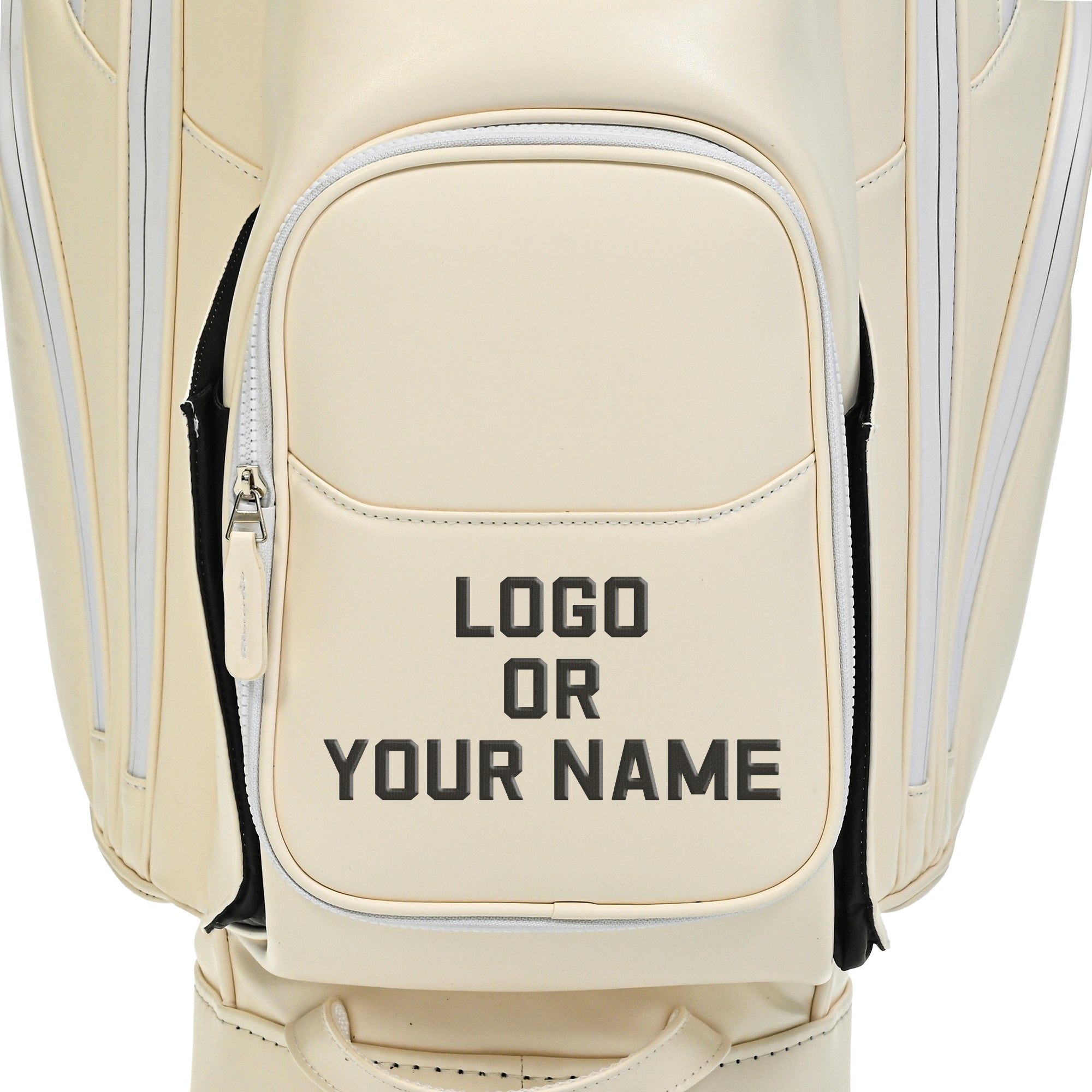 uniHimal T-LOCK 004 Luxury 15 Way Full Length Dividers Golf Quiet Synthetic Leather Cart Bag-Beige