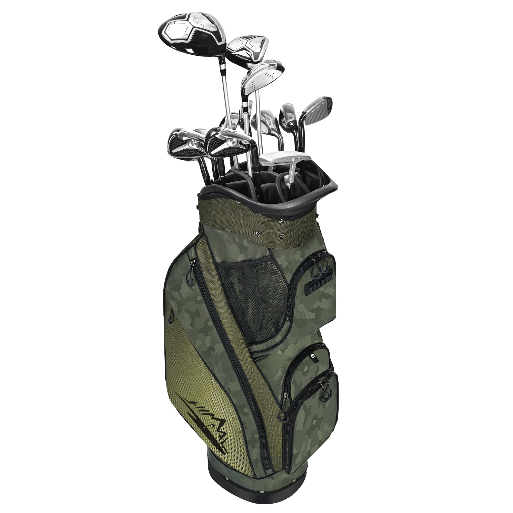 Quiet and Anti-collision 14 Way Golf Cart Bag-Camouflage