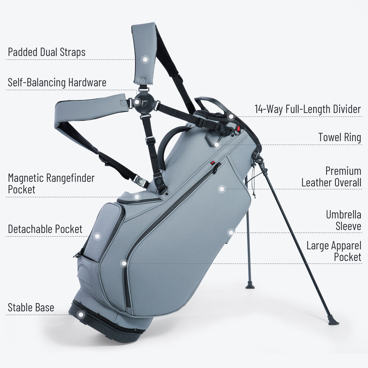 Premier Leather Golf Stand Bag