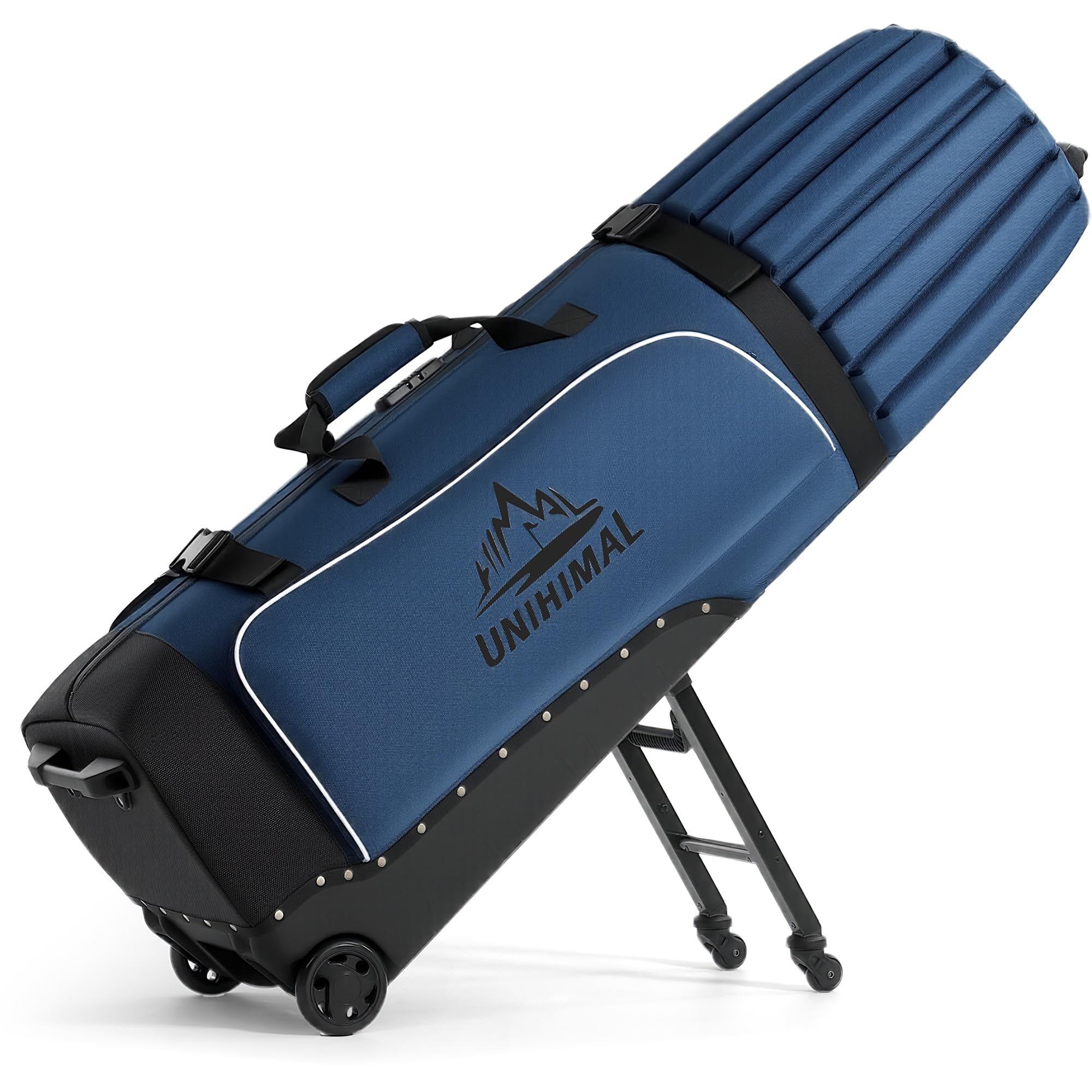 uniHimal Golf Travel Bag for Airlines with 4-Wheel Rolling System, Extendable Legs for Effortless Travel & Maneuverability, Password Lock&Ultra Club Protection