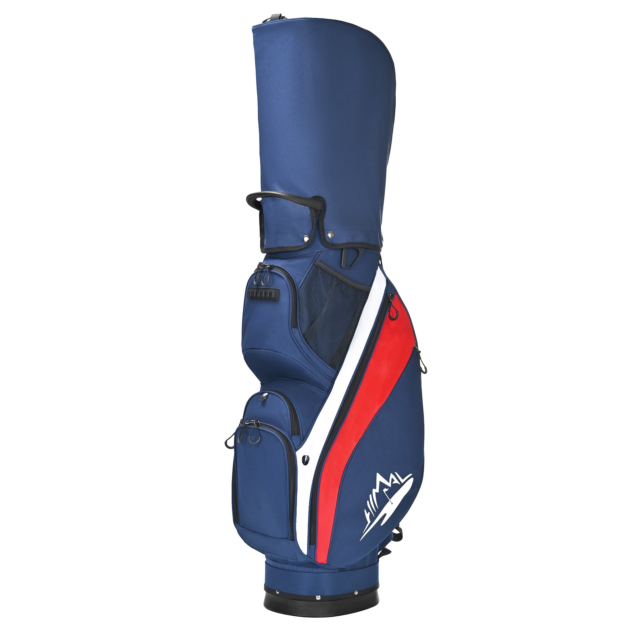 Quiet and Anti-collision 14 Way Golf Cart Bag-Blue Red