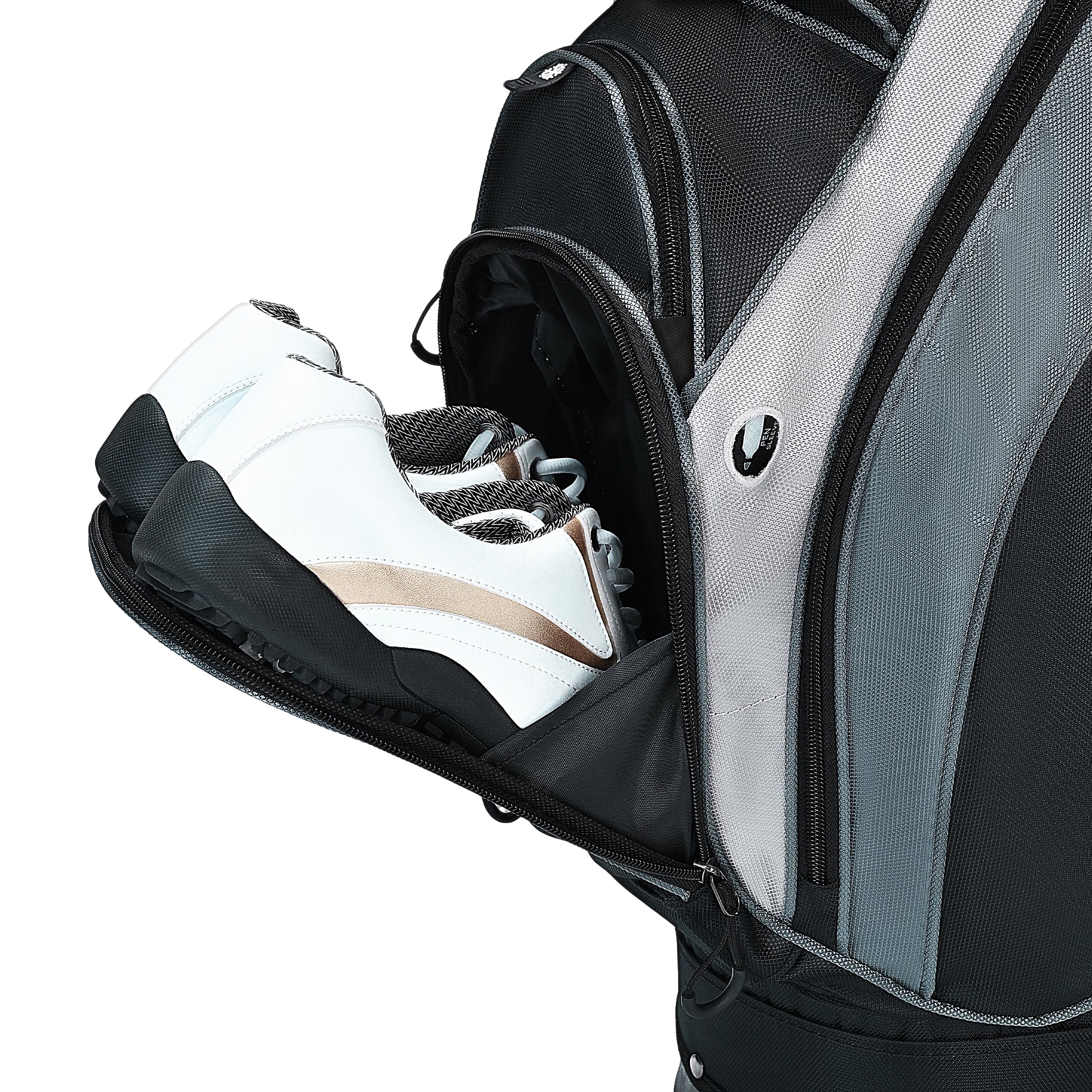 Quiet and Anti-collision 14 Way Golf Cart Bag-Black