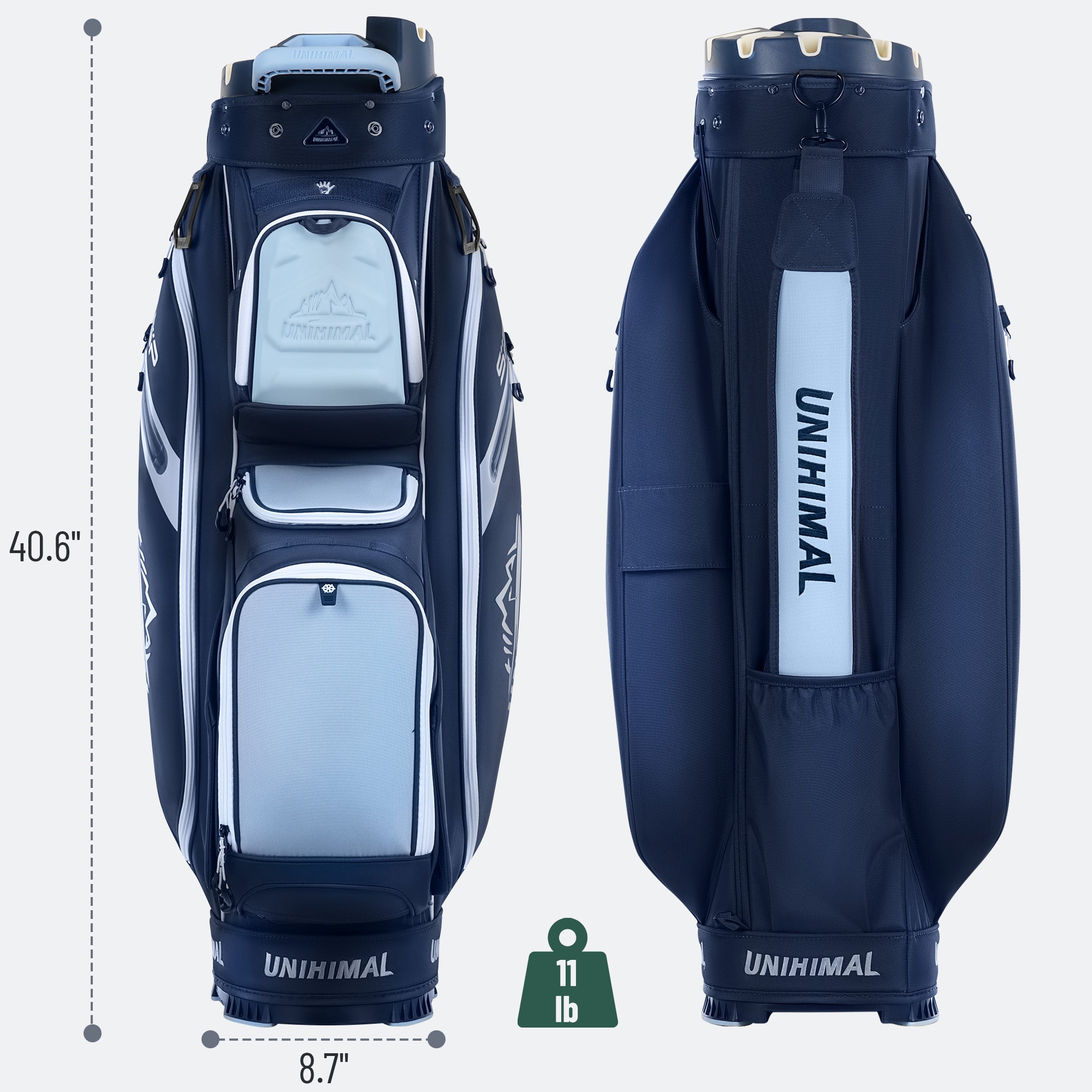 StablePoint Golf Cart Bag with 14-Way Full-Length Divider Top