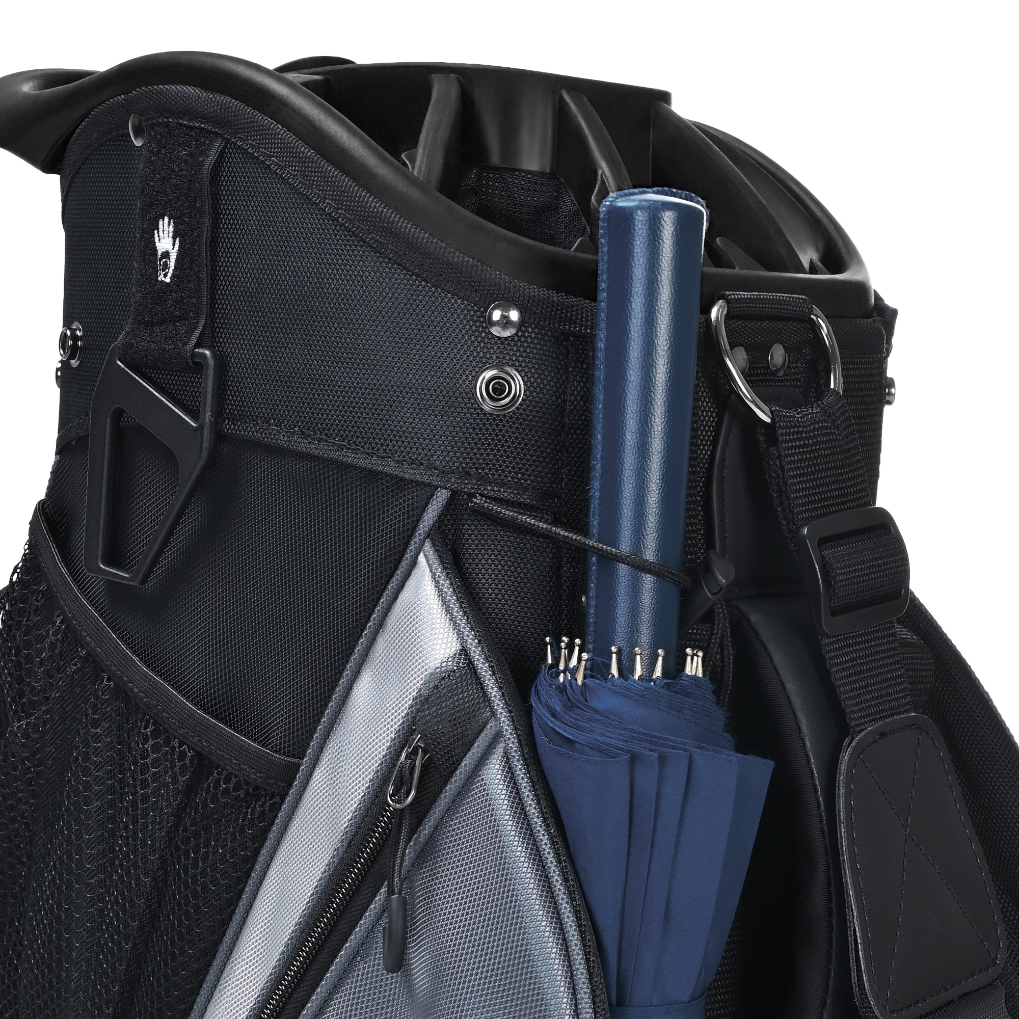 Quiet and Anti-collision 14 Way Golf Cart Bag-Black