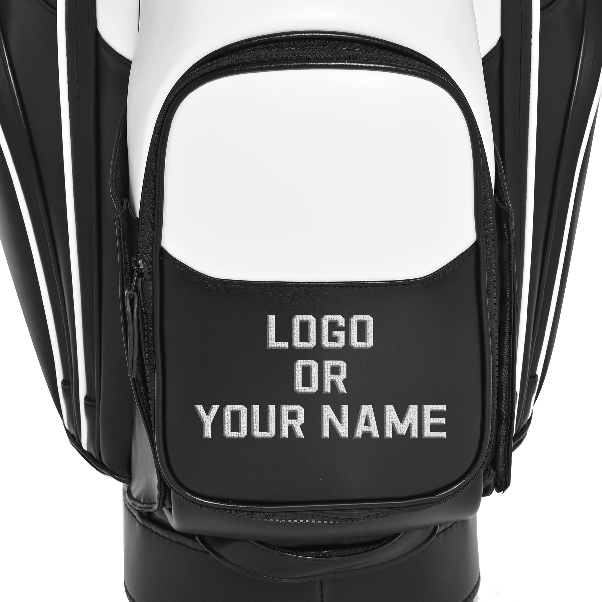 uniHimal T-LOCK 004 Luxury 15 Way Full Length Dividers Golf Quiet Synthetic Leather Cart Bag-Black White