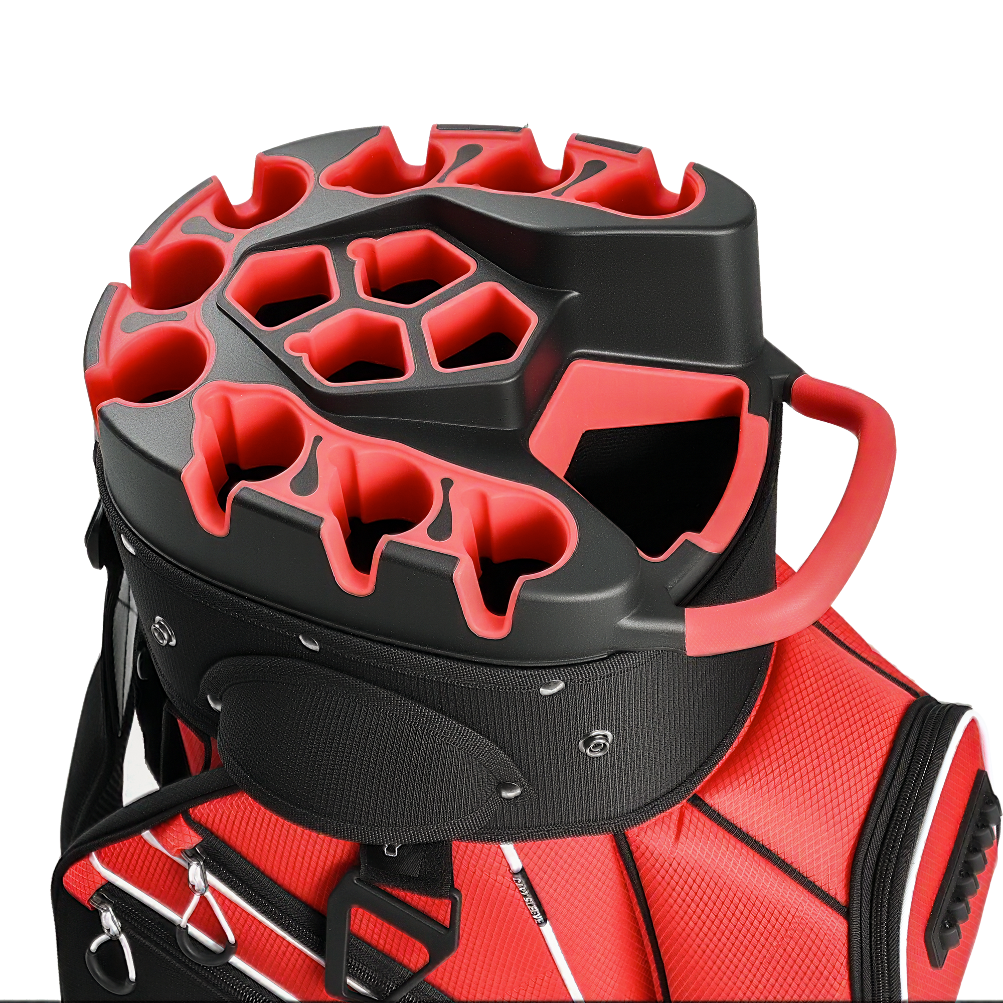 uniHimal S&T-LOCK 14 Way Golf Cart Bag Pro Red