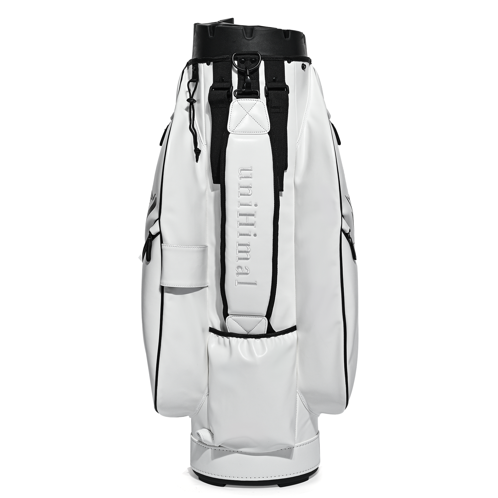 uniHimal T-LOCK 004 Luxury 15 Way Full Length Dividers Golf Quiet Synthetic Leather Cart Bag-White