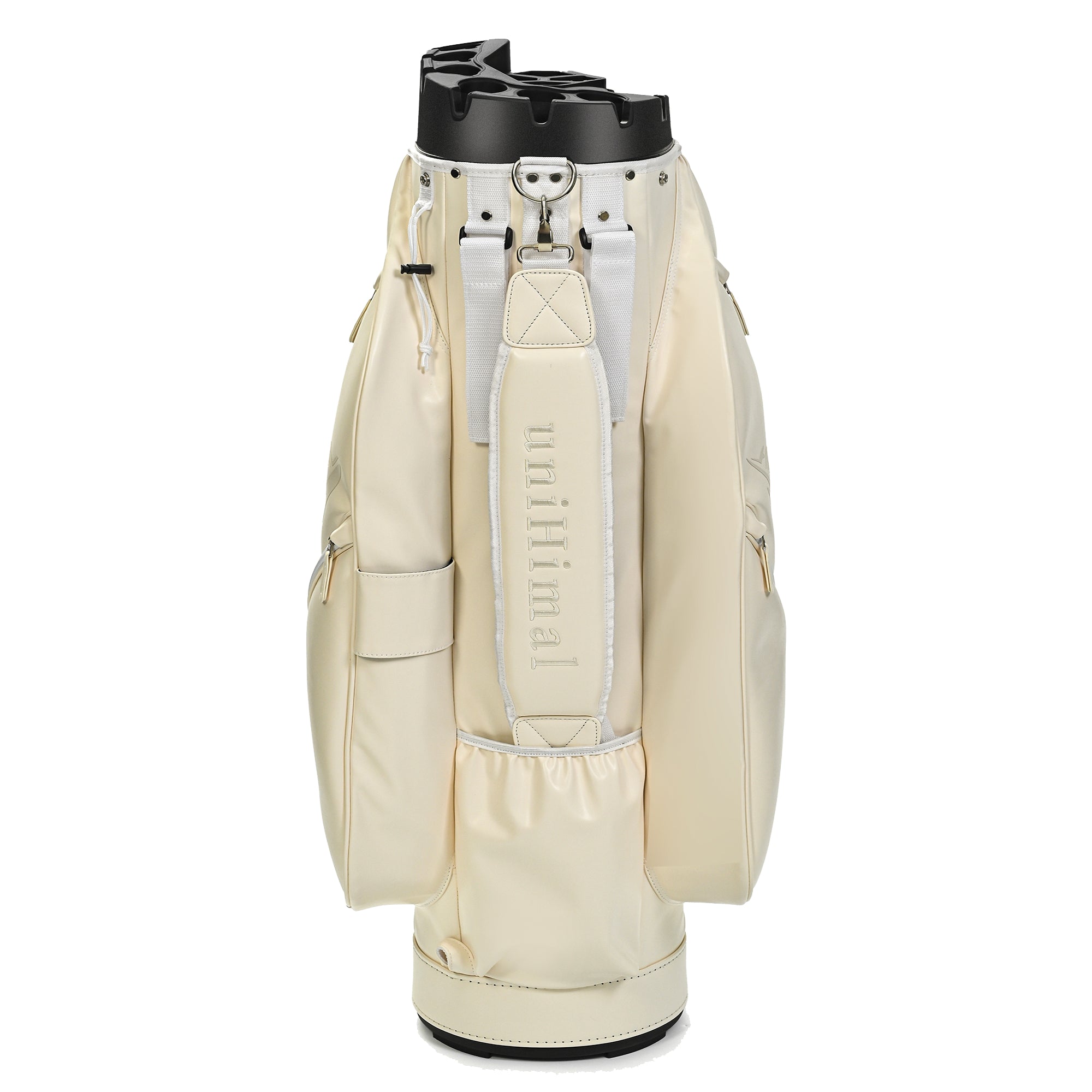 uniHimal T-LOCK 004 Luxury 15 Way Full Length Dividers Golf Quiet Synthetic Leather Cart Bag-Beige